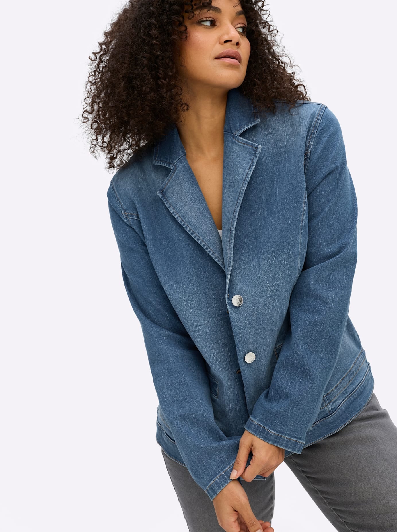Sheego Jeansblazer »Jeansblazer«