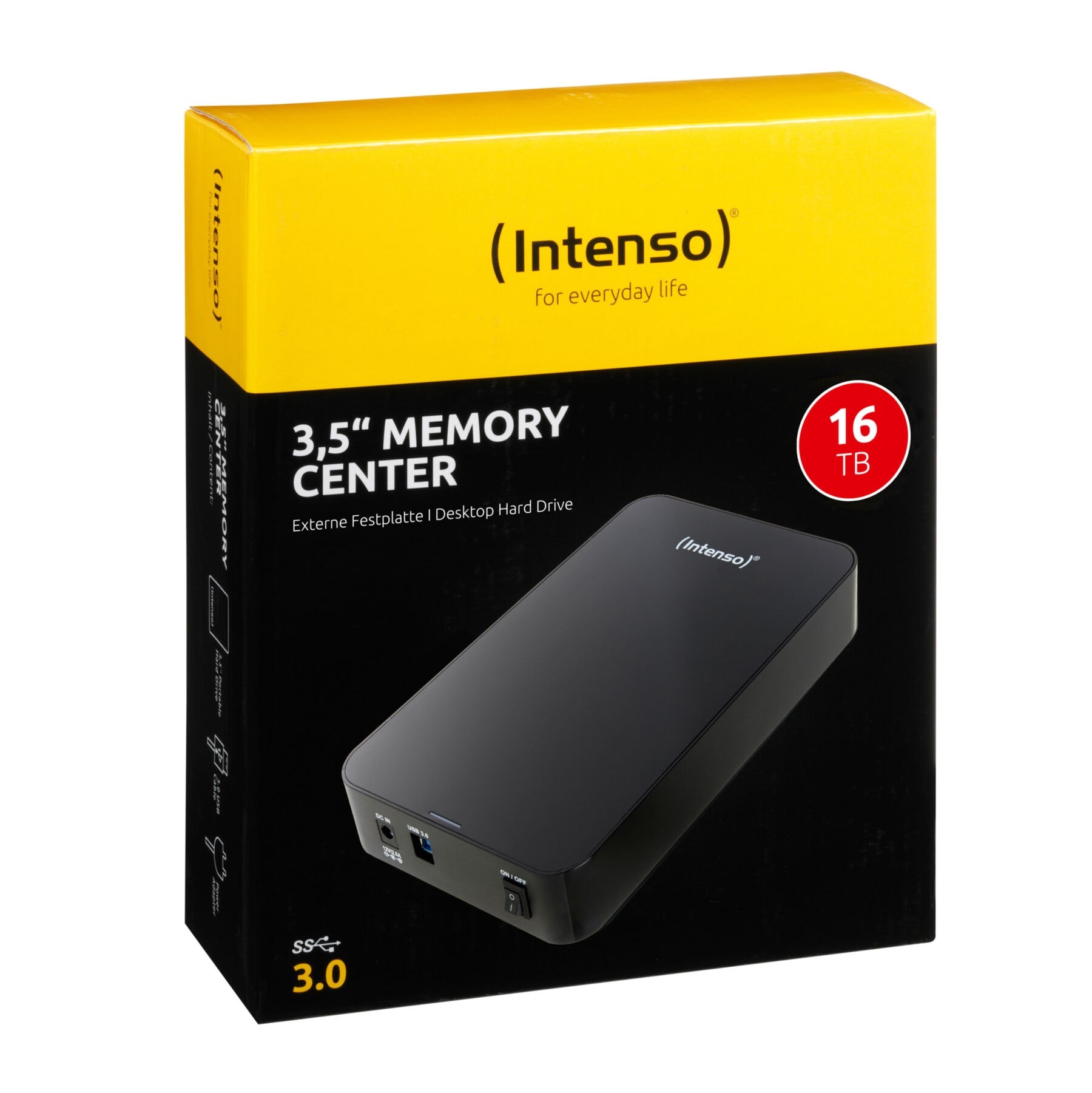 Intenso externe HDD-Festplatte »Memory Center 3.5'' HDD 16TB USB 3.0 schwarz«