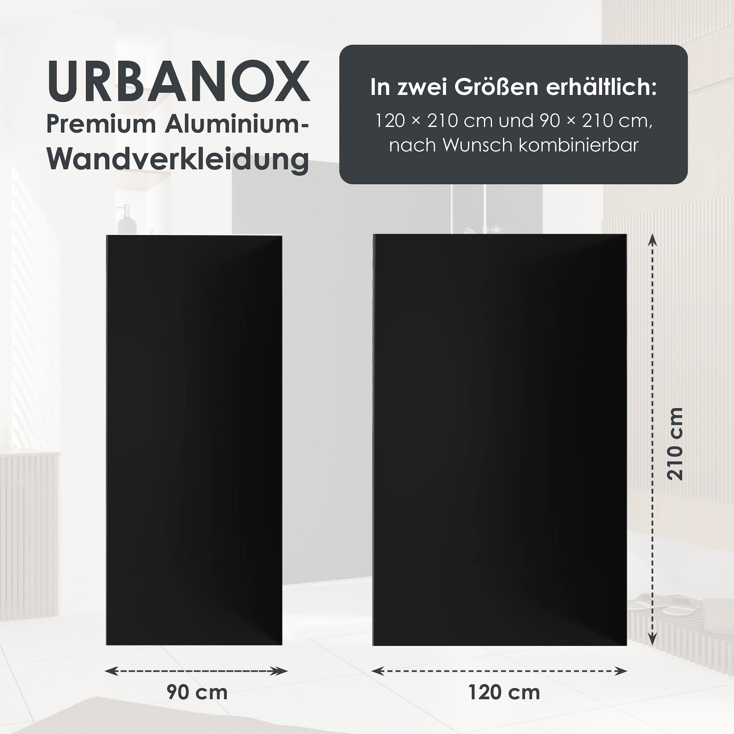 Marwell Duschrückwand »Urbanox« 1 Paneel: 120 x 210 cm