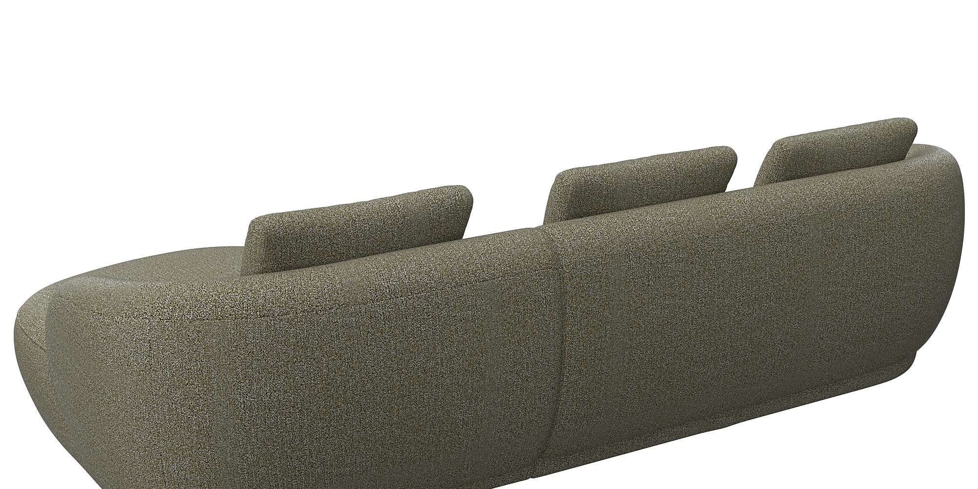FLEXLUX Wohnlandschaft »Torino, rund, L-Form, Sofa-Ecke mit Recamiere, Longchair-Sofa«, Modernes, organisches Sofa-Design, Kaltschaum, Wellenunterfederung