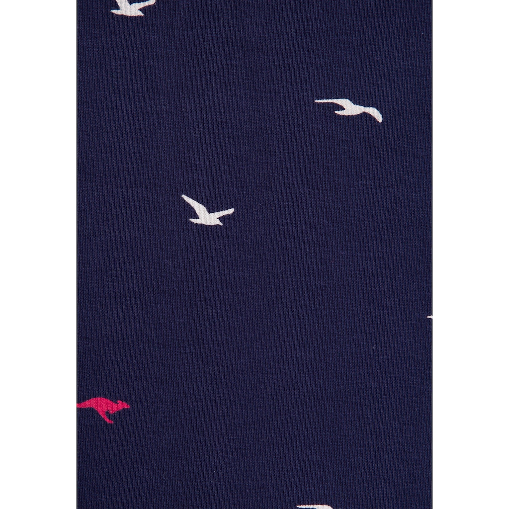KangaROOS Minirock, mit Minimal-Print von Vögeln oder süßen Herzen