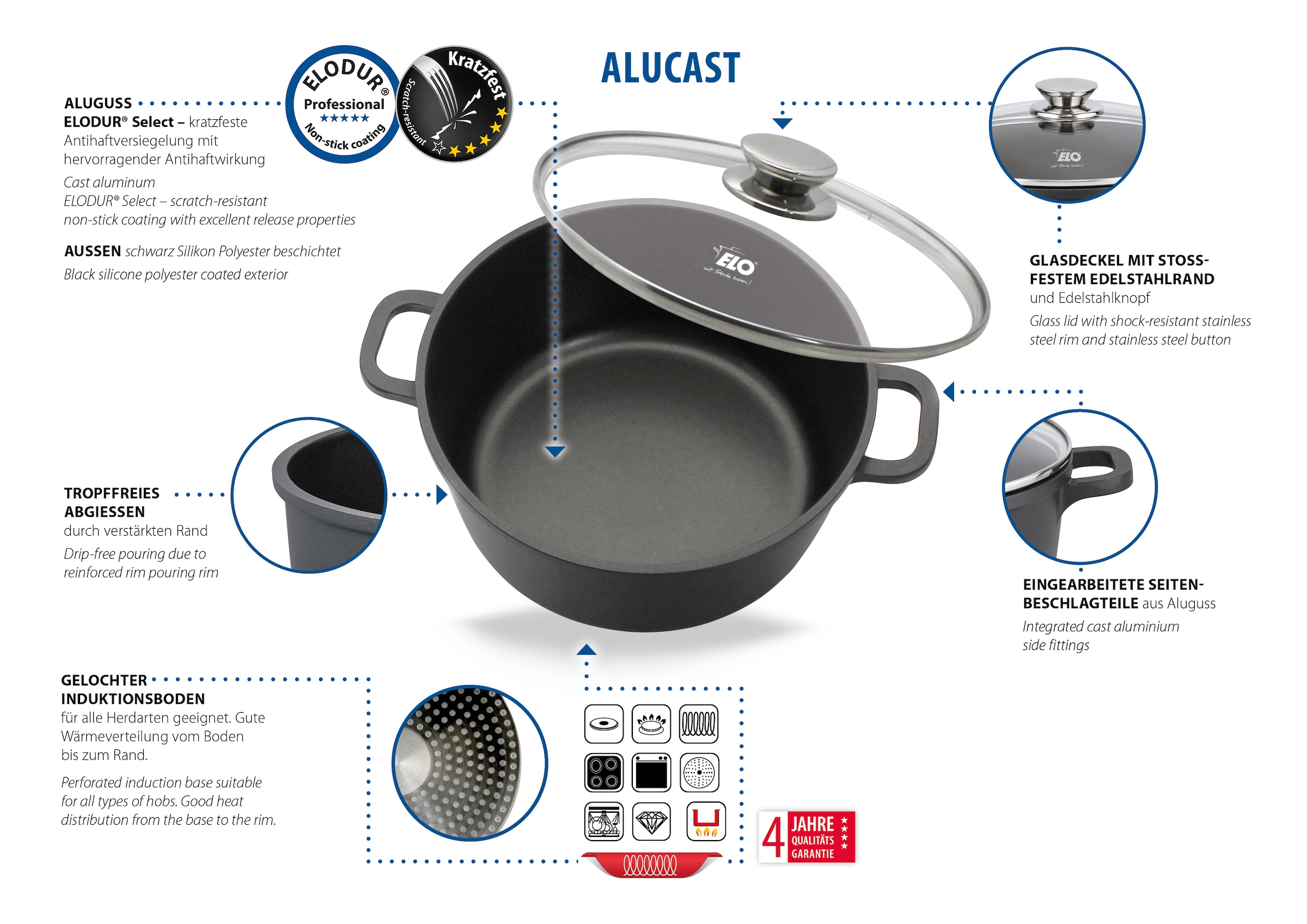 Elo Kochtopf »Alucast« 1 Stk. tlg. Aluminiumguss