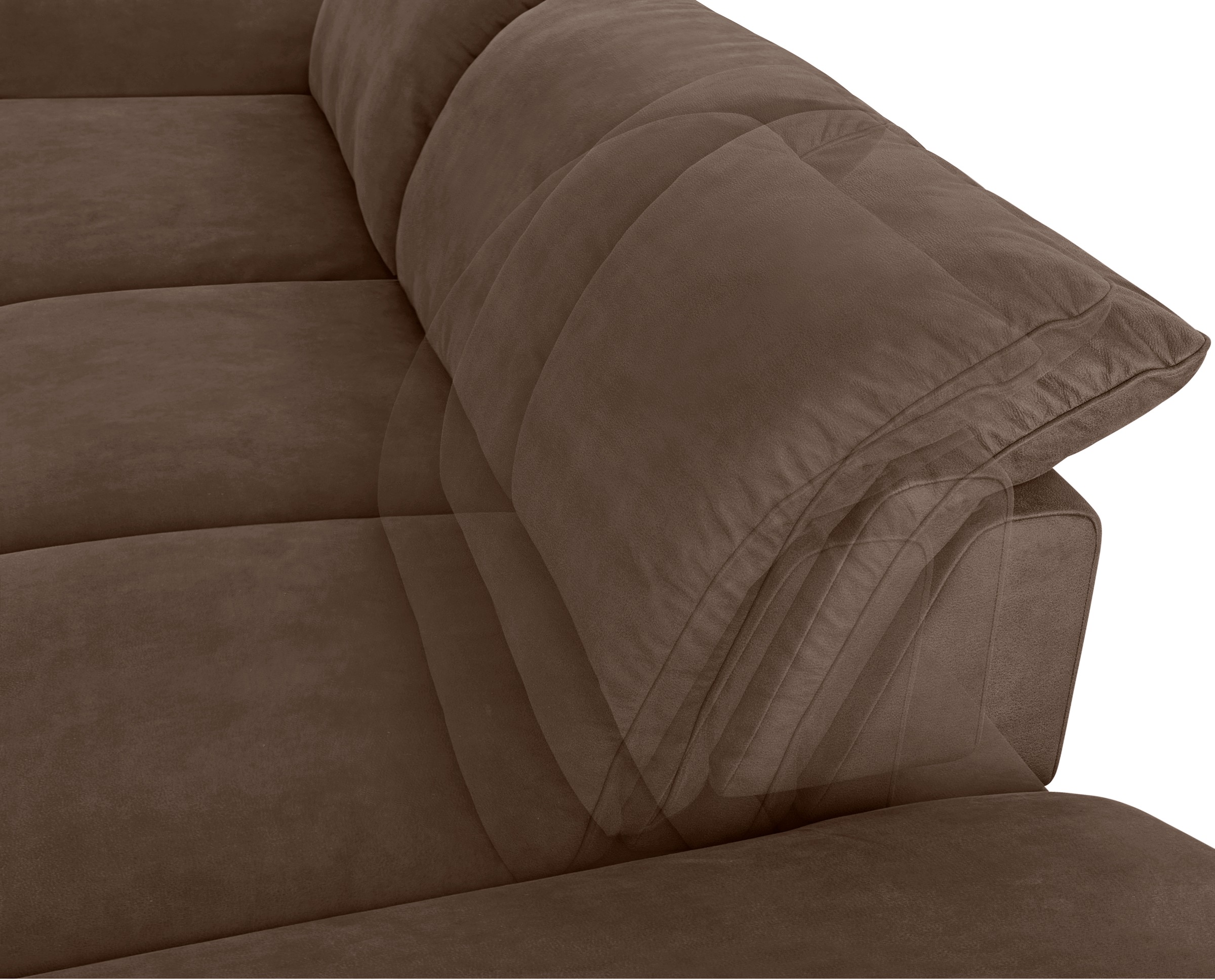 W.SCHILLIG Ecksofa »enjoy&MORE, Designsofa, bequem, elegant und zeitlos, L-Form«, Sitztiefenverstellung, Füße bronze pulverbeschichtet, Breite 340 cm