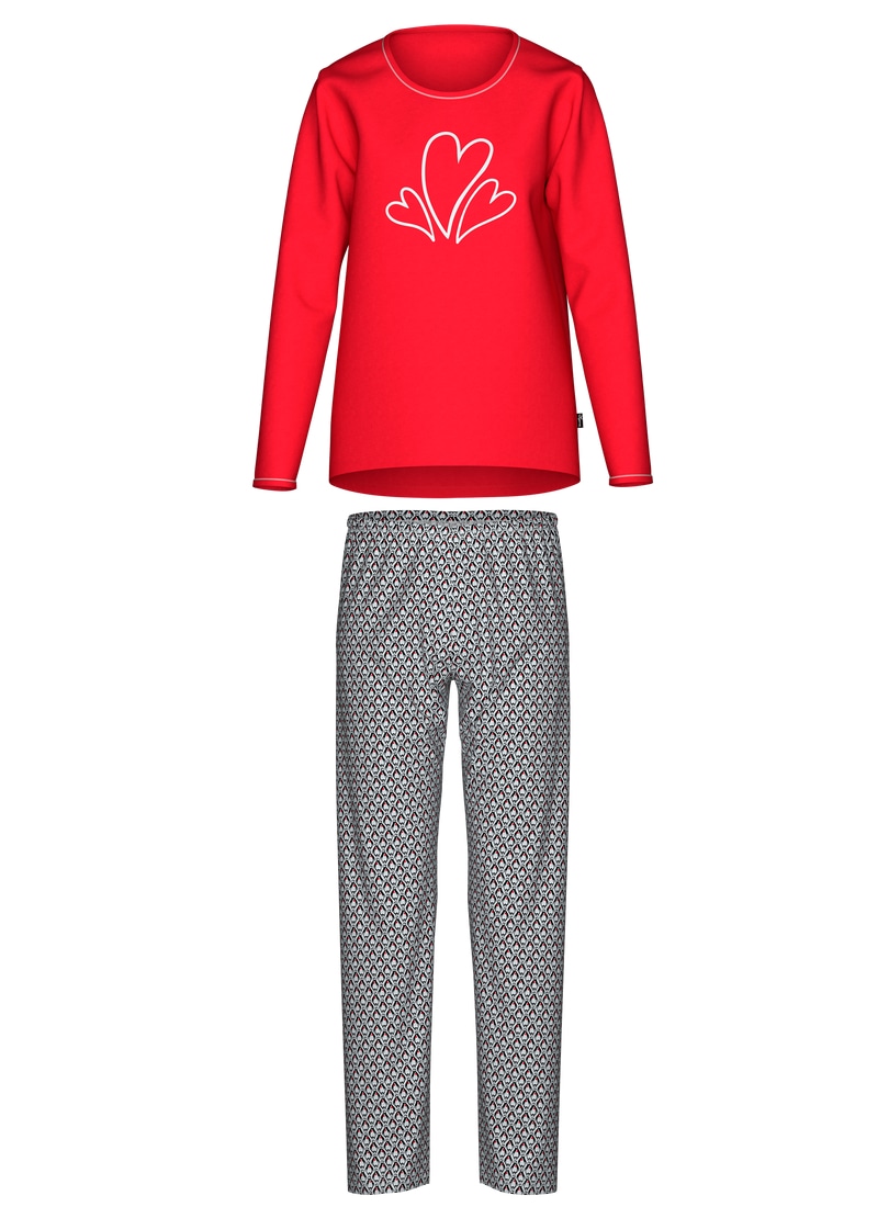 Trigema Schlafanzug »TRIGEMA Pyjama mit Herzmotiv« 1 tlg.