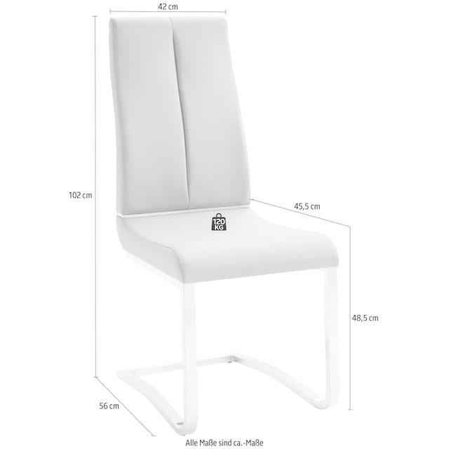 MCA furniture Freischwinger »Pescara«, (Set), 2 St., Kunstleder, Stuhl  belastbar bis 120 Kg auf Raten kaufen
