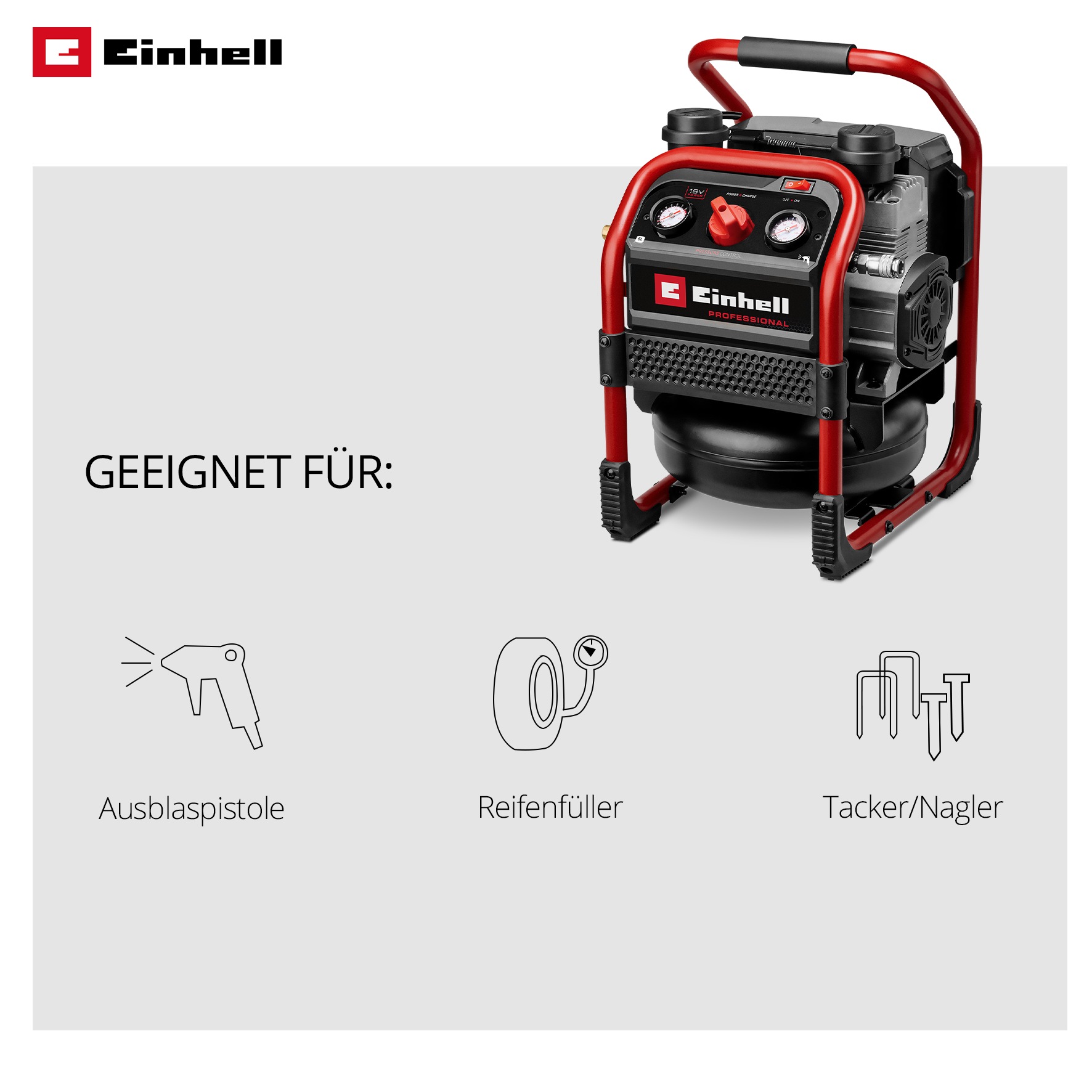 Einhell Kompressor »SILENZZO 18/160« ohne Akku und Ladegerät