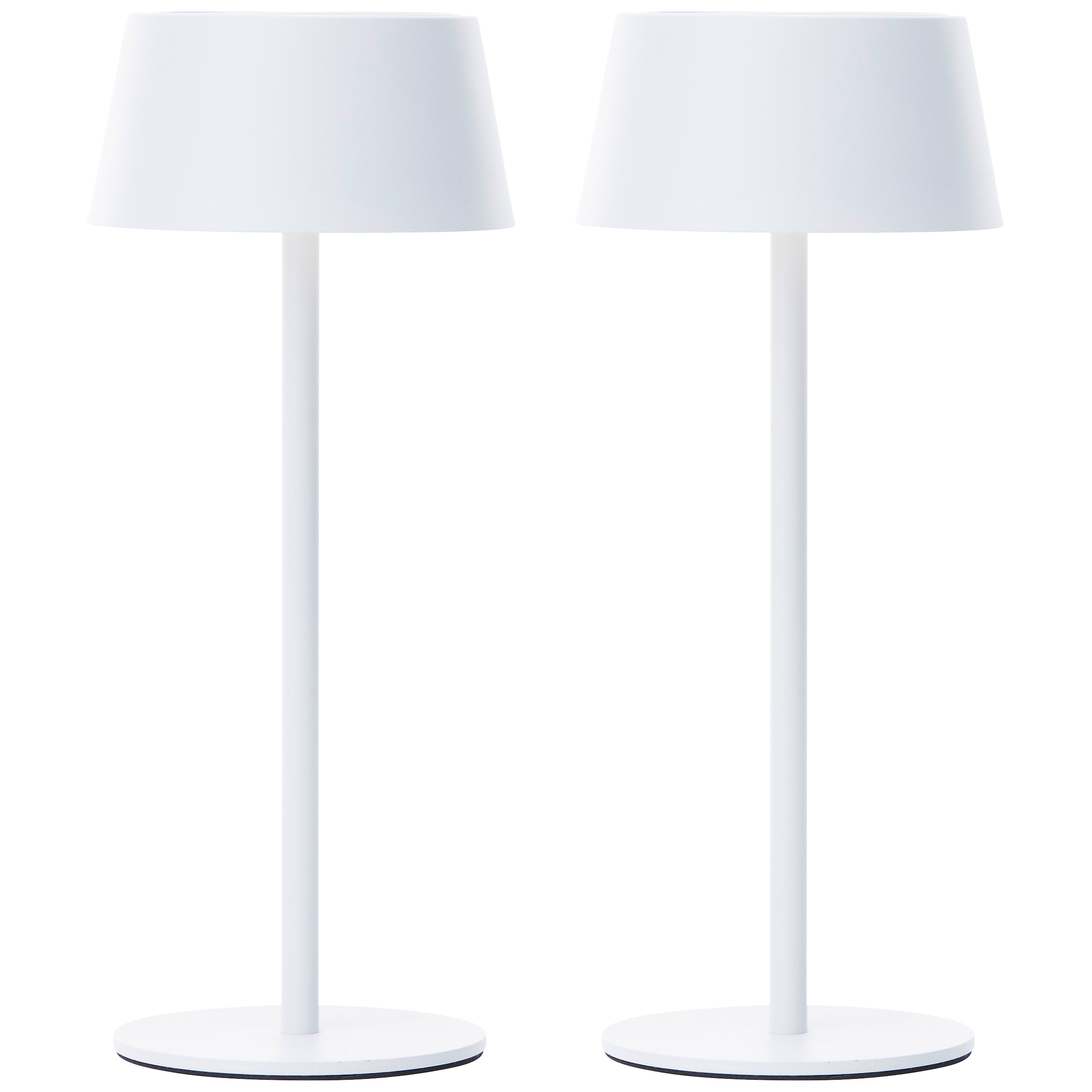 OTTO home LED Außen-Tischleuchte »Oddny - Tischlampe 2er Set mit Solar u. Akku« LED-Modul 2 Stk. Warmweiß 30 cm, aufladbar ü. Solar & USB, 3000 K, dimmbar, IP44, Akkulampe