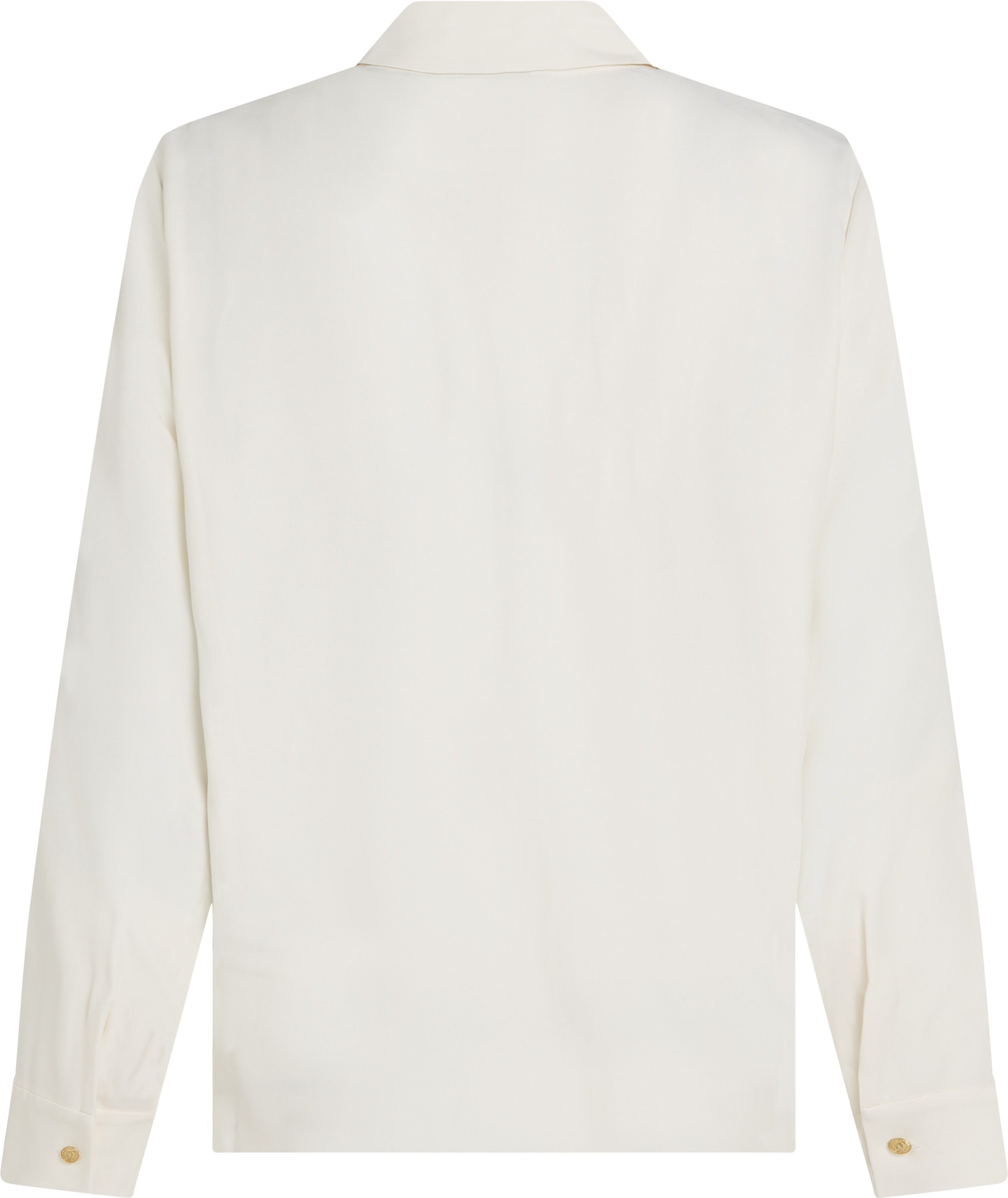 Tommy Hilfiger Hemdbluse »SOFT VISCOSE REGULAR LS SHIRT«, in Unifarbe, mit Metalllabel