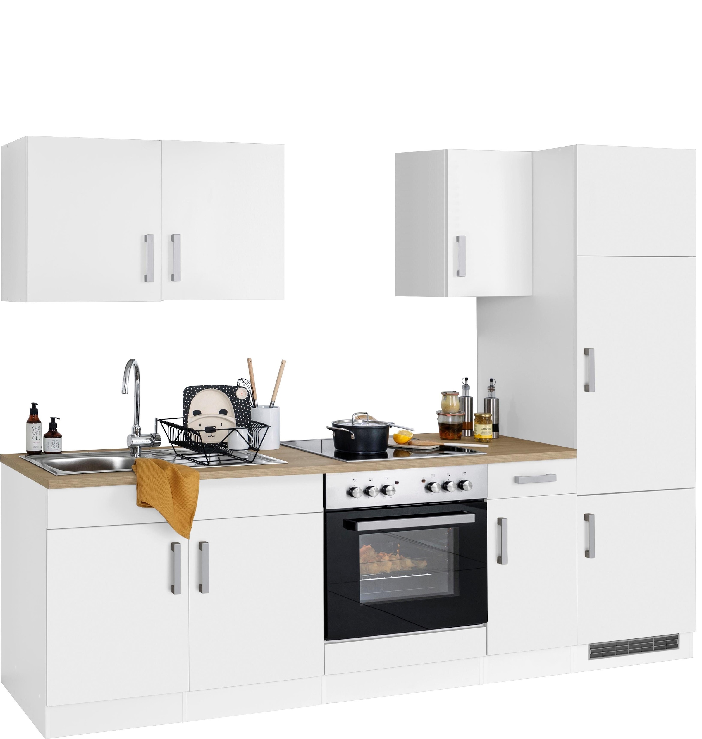 KOCHSTATION Küchenzeile »KS-Gera« Breite 270 cm, wahlweise mit E-Geräten, mit Arbeitsplatte