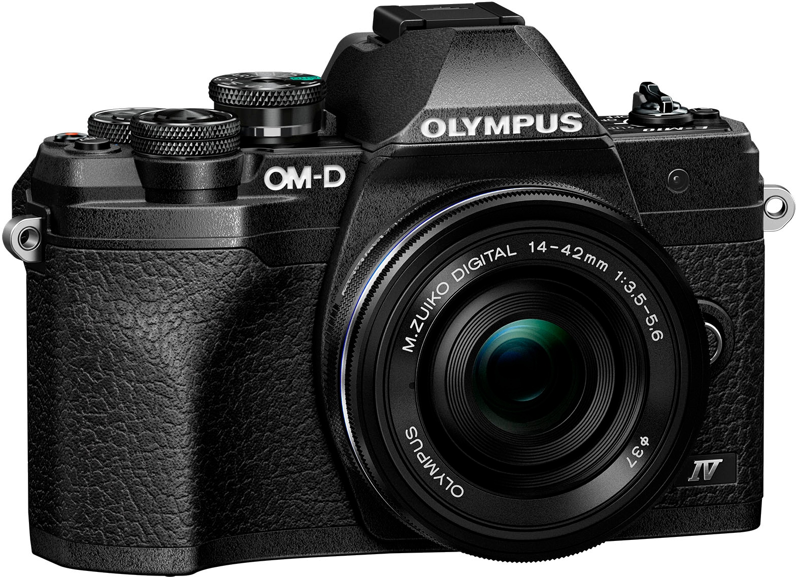 Olympus Systemkamera »E-M10 Mark IV«, M.Zuiko Digital ED 14‑42mm F3,5-5,6 EZ Pancake, 20,3 MP, Bluetooth-WLAN (WiFi), +BLS-50, F-5AC USB-AC Adapter, USB cable, Shoulder Strap