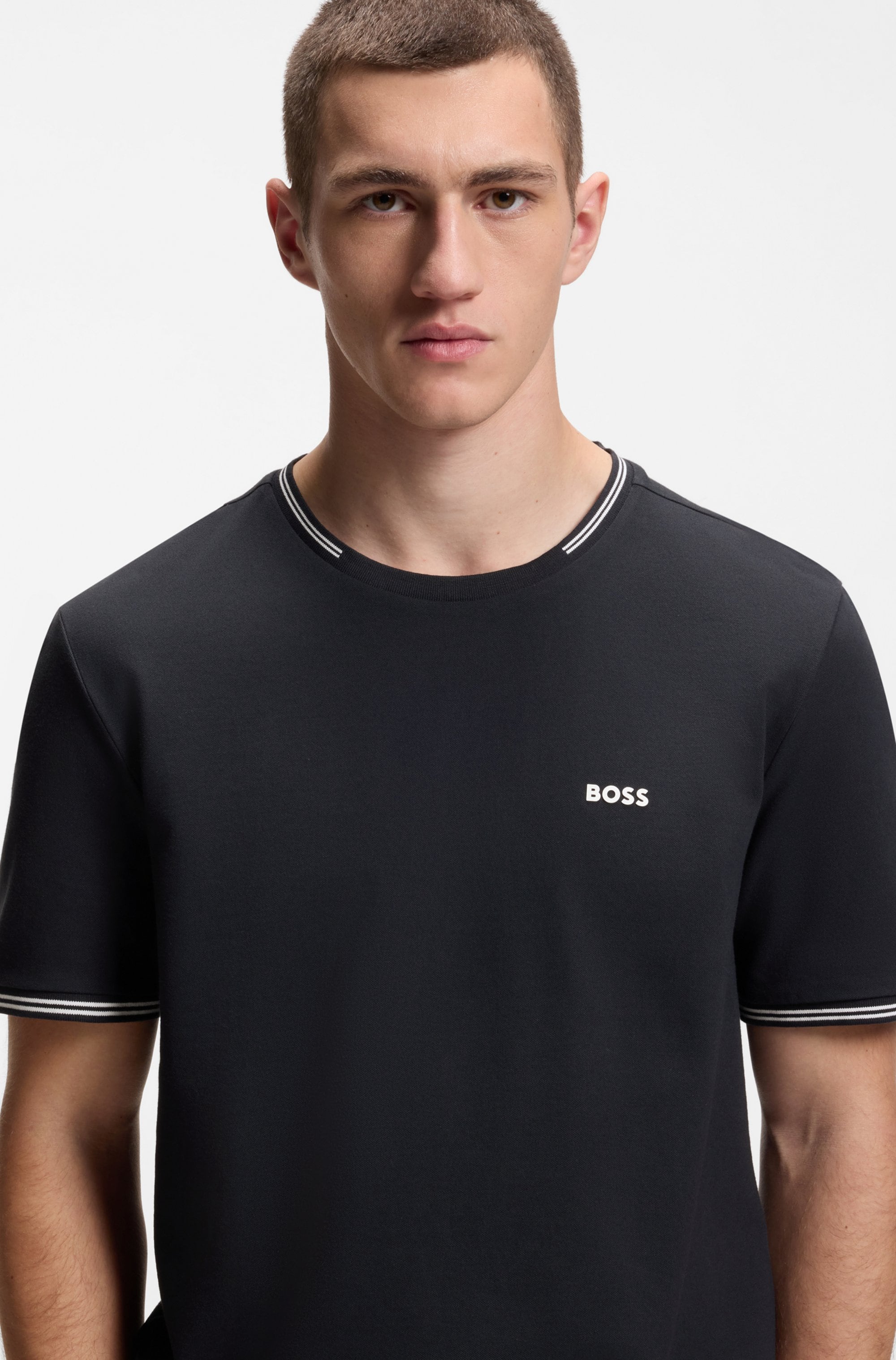 BOSS GREEN T-Shirt »Taul« aus softem Stretch-Baumwoll-Piqué, Regular Fit, Kühlend