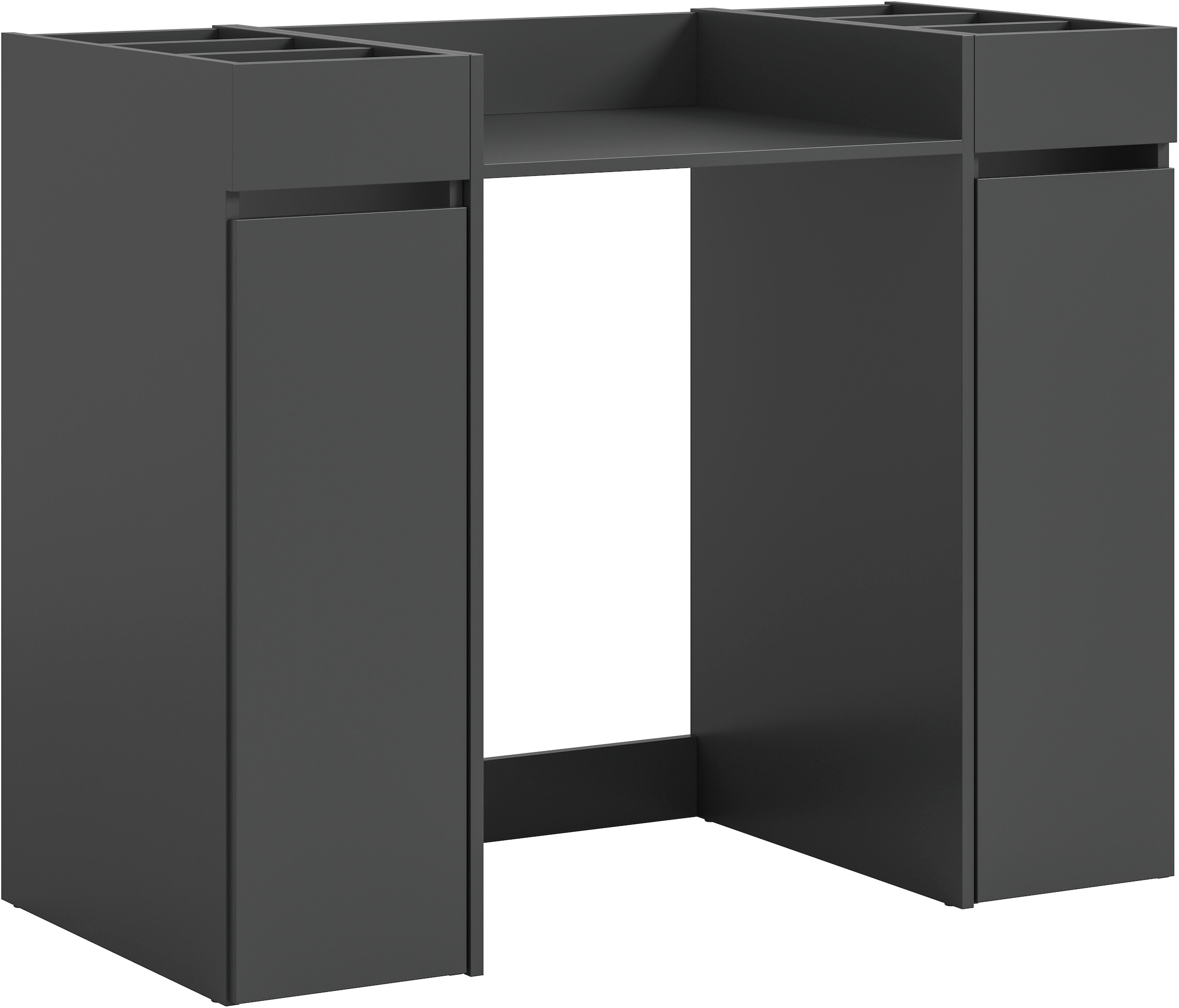 welltime Badmöbel-Set »FALAS,  3-teilig, Hauswirtschaftsraum Set, Breite 124 cm« Set, bestehend aus: Waschmaschinenumbauschrank und 2x Standregal, 3 Stk. tlg.