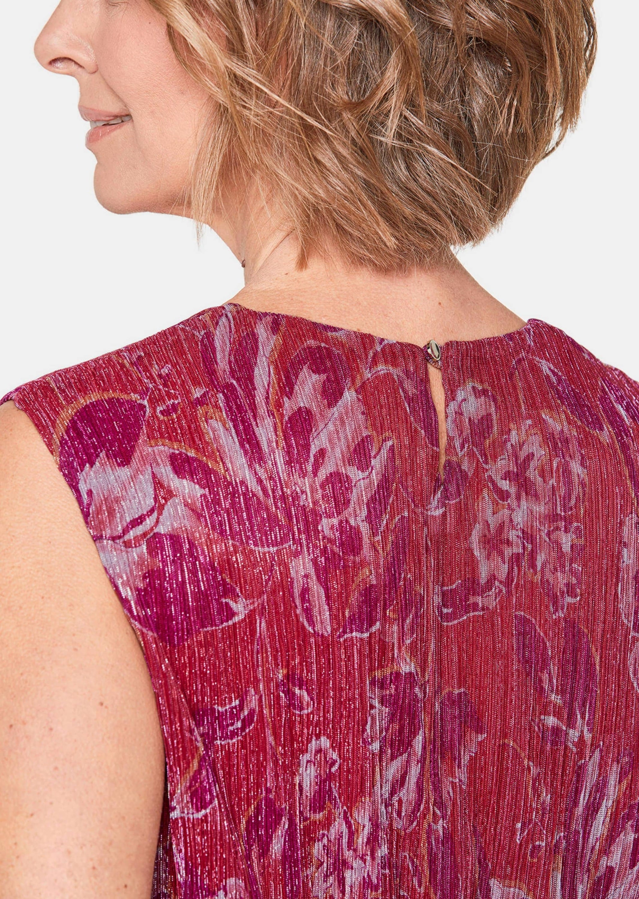 GOLDNER Abendkleid »Druckkleid Figur umspielendes Kleid mit feinen Glanzgarnen«