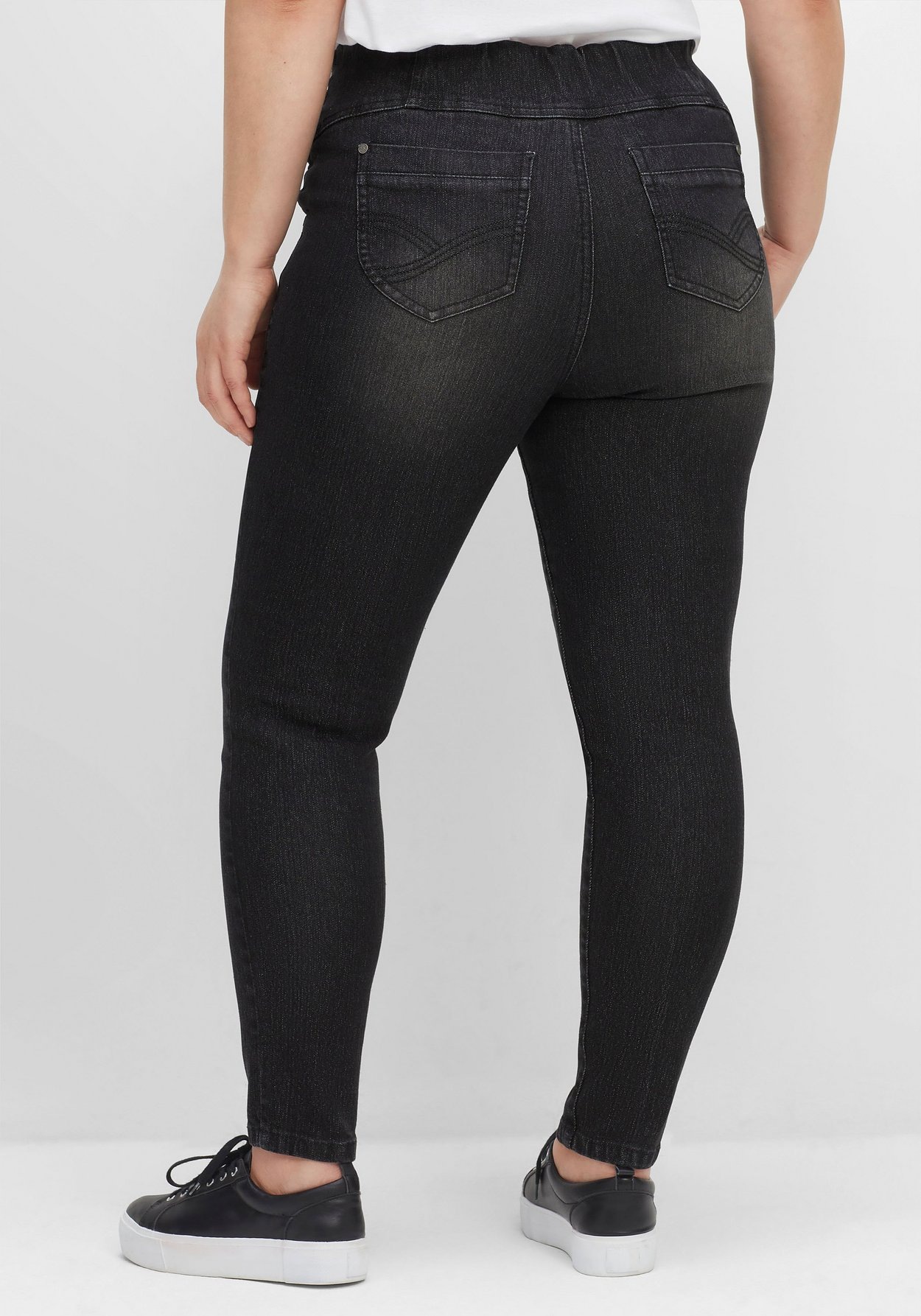 Sheego Schlupfjeans »Jeggings mit breitem Gummibund«, mit breitem Gummibund