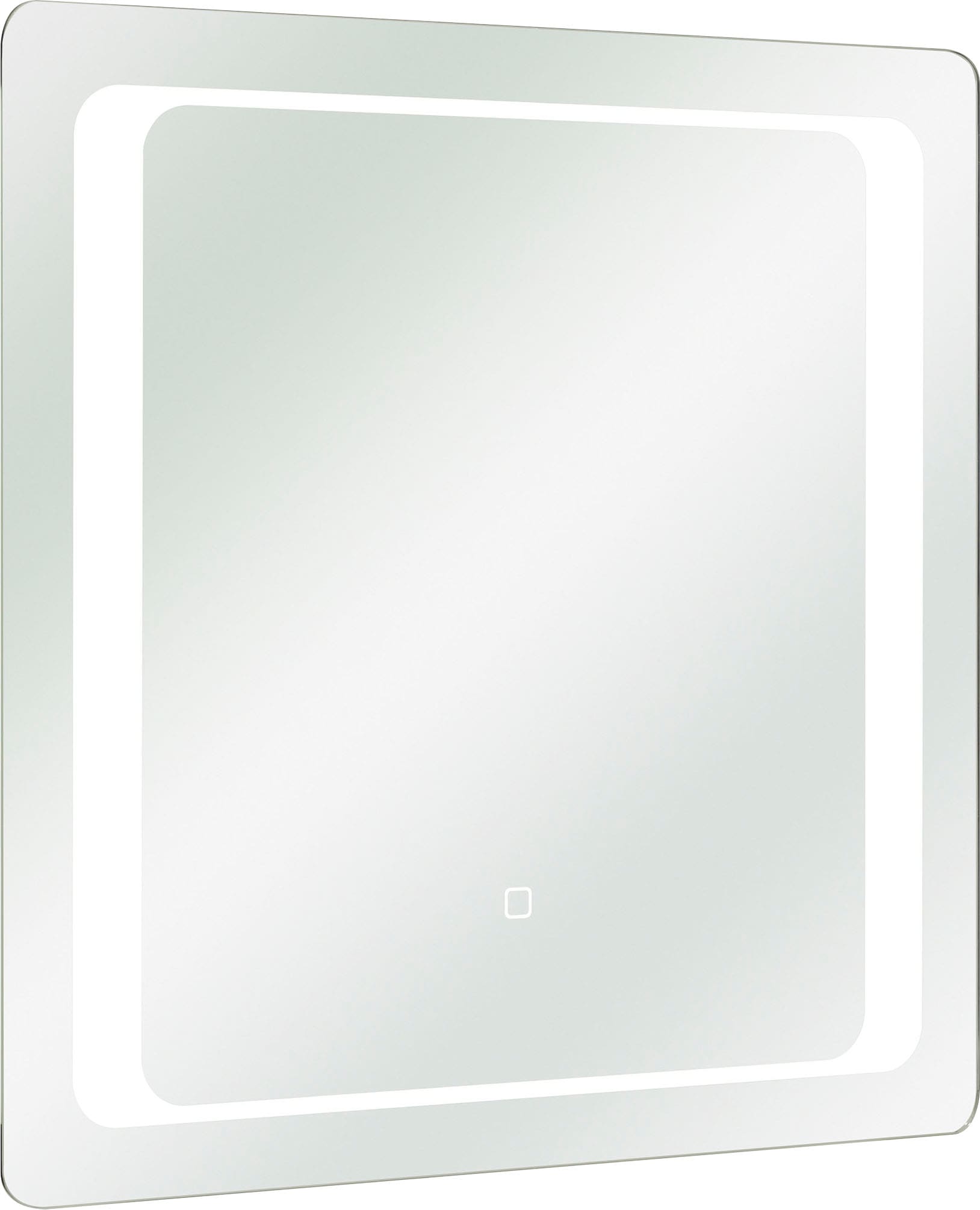 Saphir Badspiegel »Quickset Spiegel inkl. LED-Beleuchtung und Touchsensor, 70 cm breit«, Flächenspiegel rechteckig, 12V LED, 1250 LM, Wandspiegel