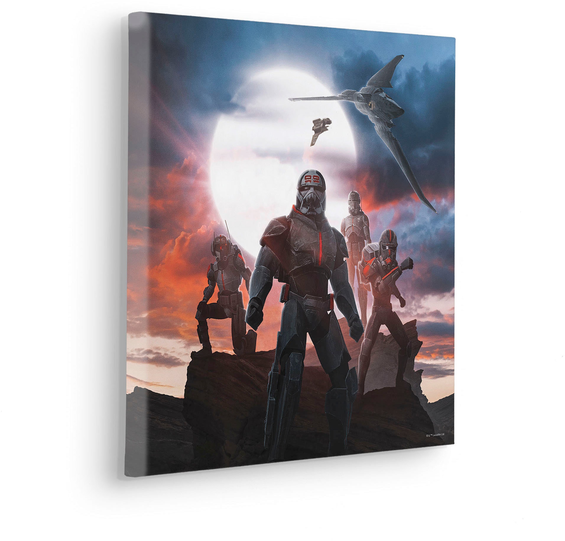 Komar Leinwandbild »Star Wars Bad Batch Strong Team - Größe 40 x 40 cm«, Disney, (1 St., 40 x 40 cm (Breite x Höhe), Keilrahmenbild mit Echtholzrahmen, Kinderzimmer