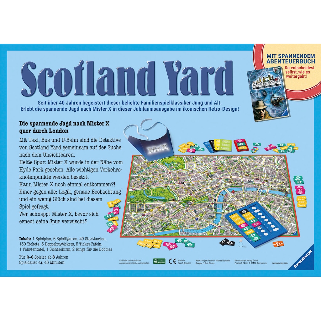 Ravensburger Spiel »Scotland Yard 40 Jahre Jubiläumsedition«, Made in Europe, FSC® - schützt Wald - weltweit