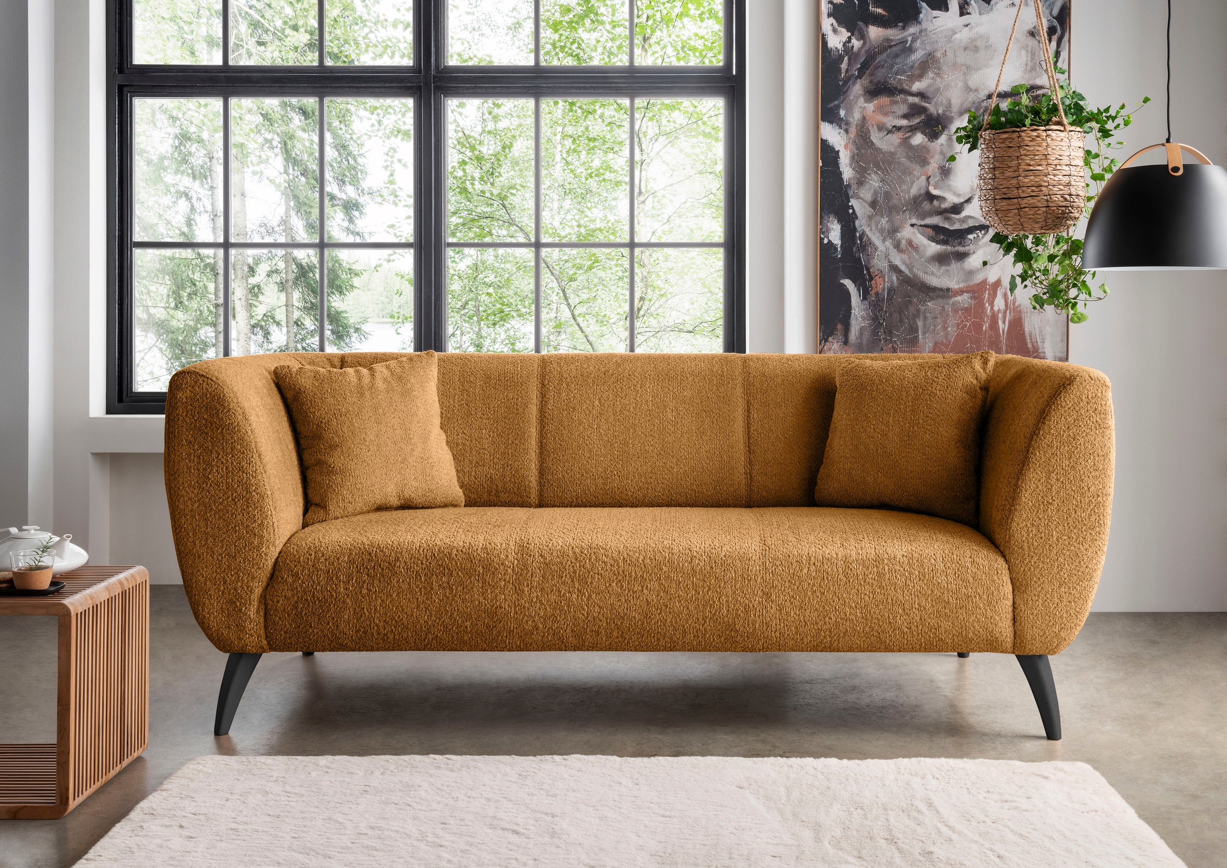 Home affaire 3-Sitzer zwei verschiedene Fußfarben wählbar