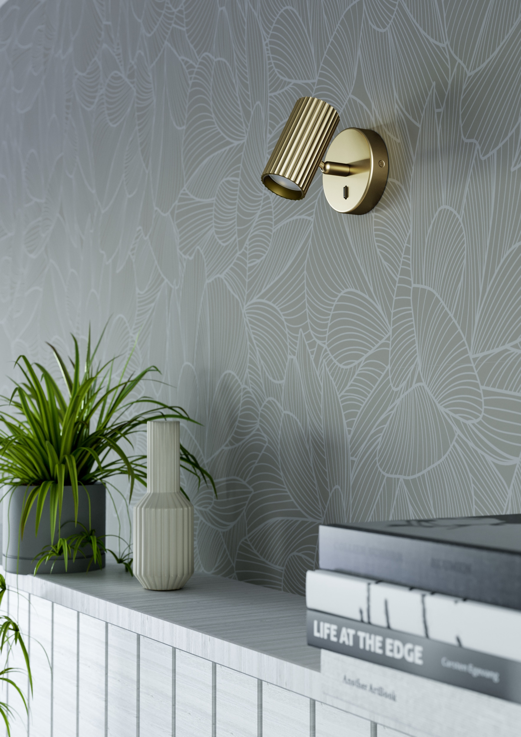 EGLO Wandleuchte »PORTILLO Wandlampe - Alu, Stahl - GU10 - 1X5W - IP20« GU10 1 Stk. Wandstrahler, Wandspot, Wohnzimmer, Flur, L10,5 x H11 x AL12,5 cm