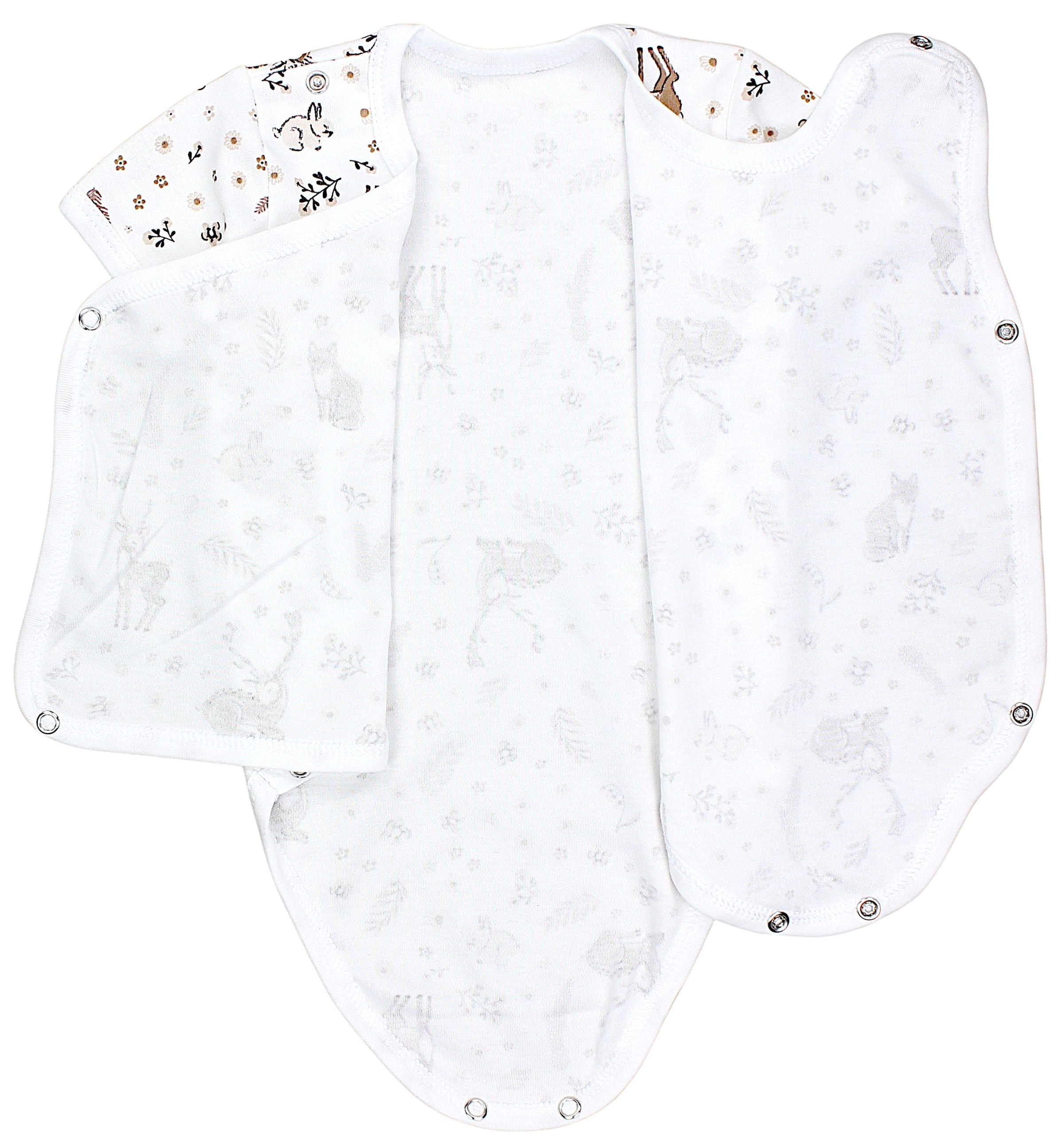 TupTam Kurzarmwickelbody »Wickelbody Baby Mädchen Kurzarm Wickelbody 5er Set«