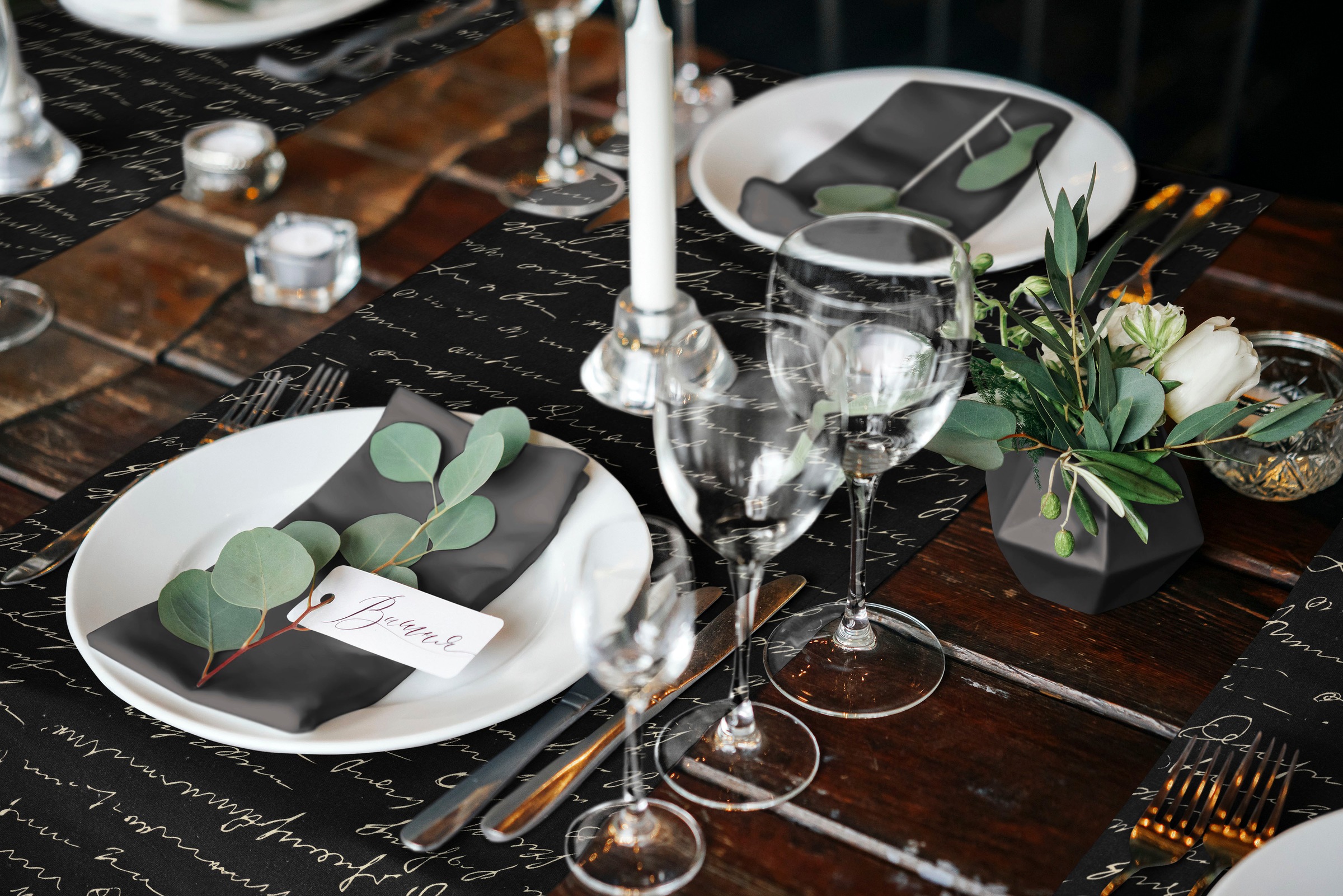 Adam Tischläufer »Scribble« aus Bio-Baumwolle,Made in Germany