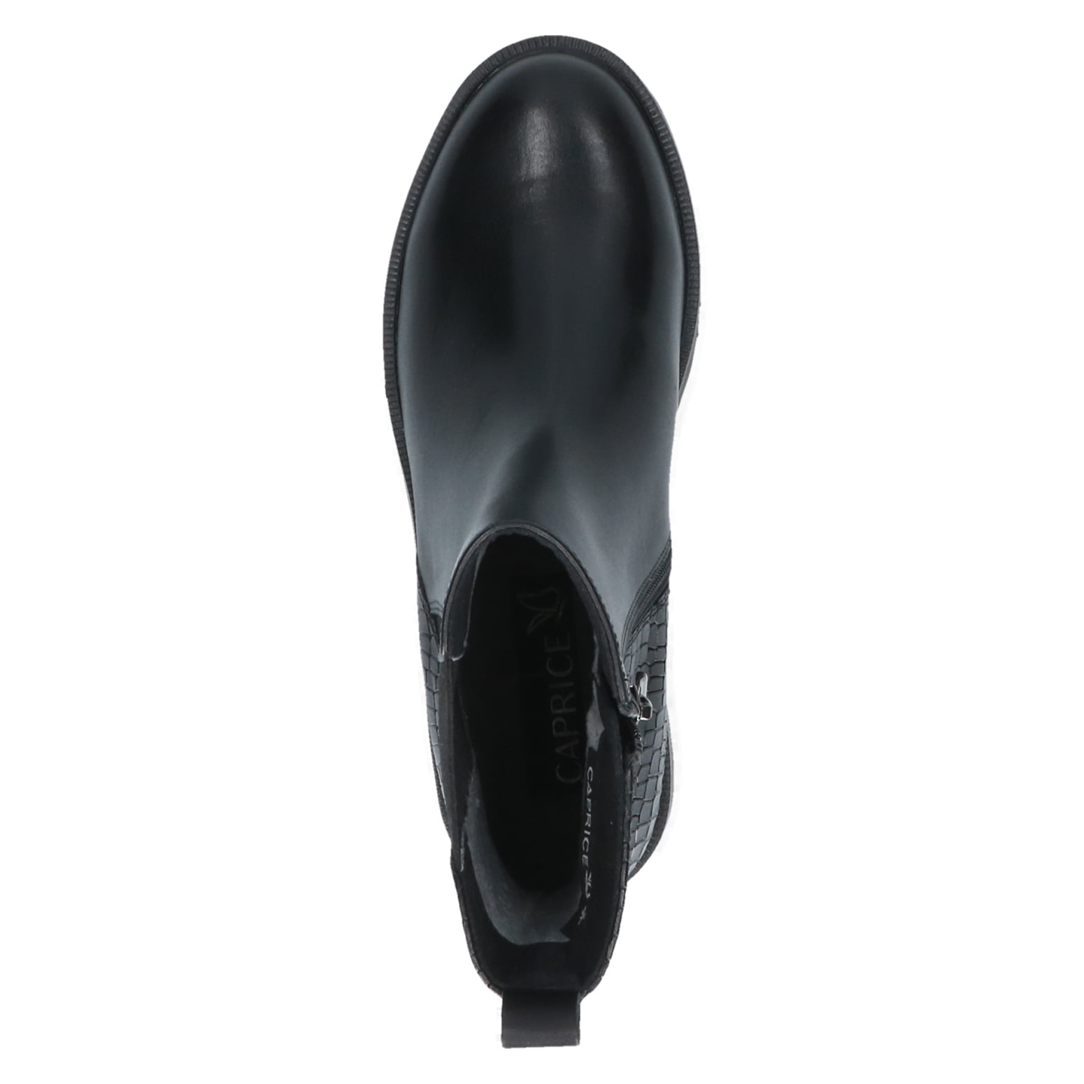 Caprice Chelseaboots  , Blockabsatz, Stiefelette mit Reptilienprägung