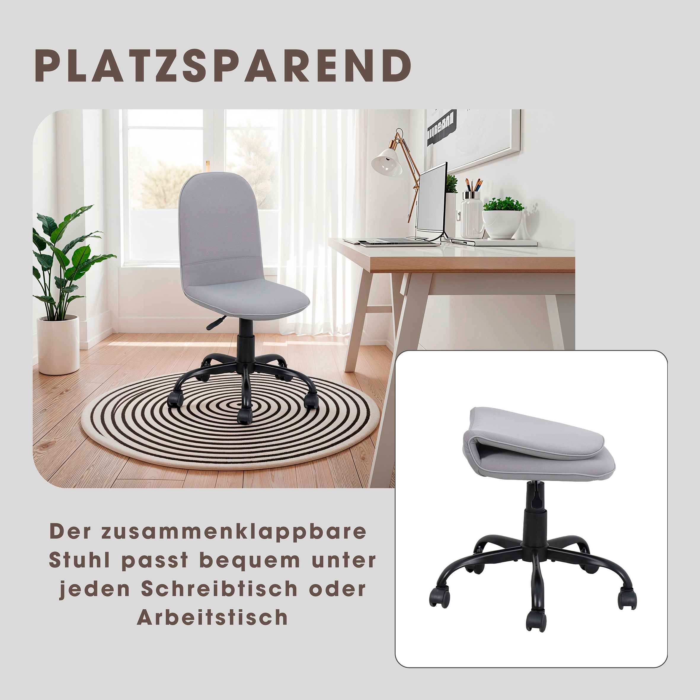 byLIVING Bürostuhl »Trolly«, 1 St., Webstoff, moderner Kinderstuhl / Drehstuhl, clever zusammenklappbar