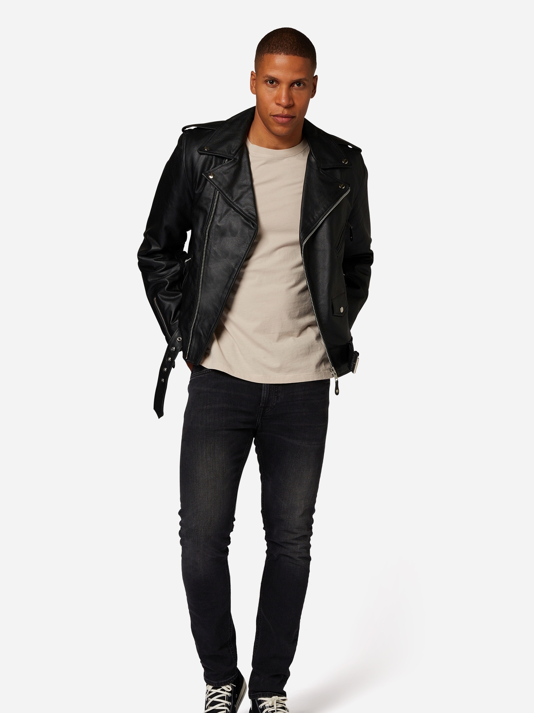 RICANO Bikerjacke »Lederjacke Brando« Handgefertigt aus echtem Leder