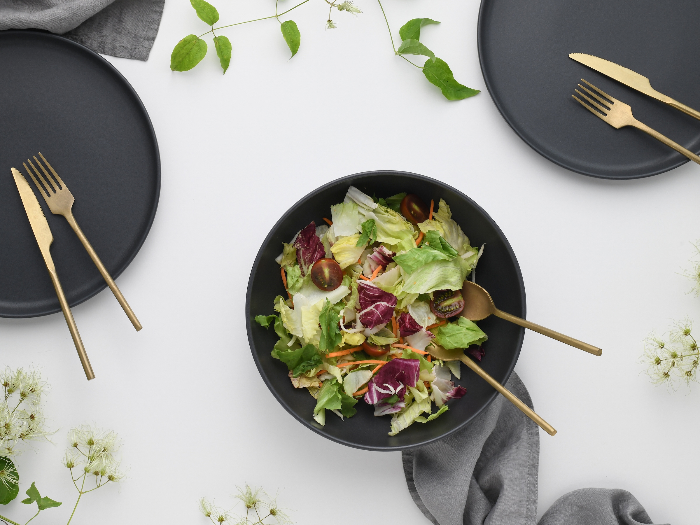 CreaTable Servierschale »Uno black, Servierschalen Set 3-tlg« 3 Stk. aus Steinzeug Seidenmatte Spezialglasur, Harmonisch ausbalanciert