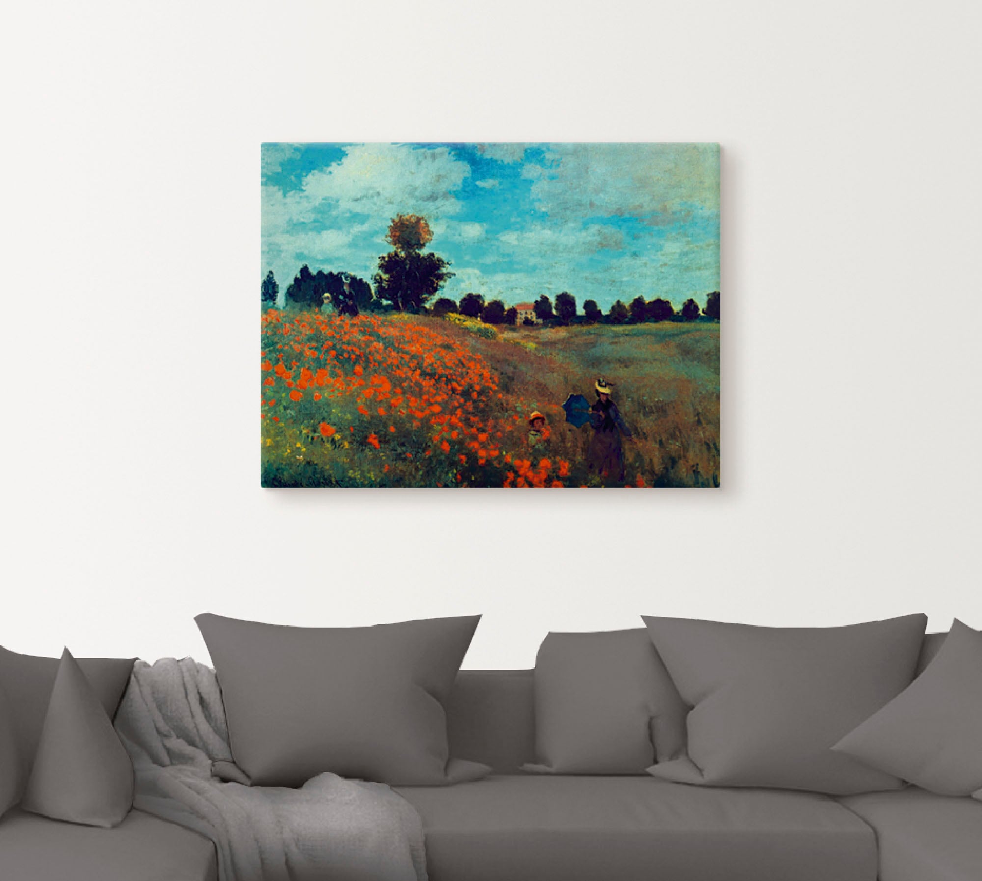 Artland Leinwandbild »Die Mohnblumen, 1873« Blumenwiese 1 Stk. tlg. auf Holzrahmen gespannt