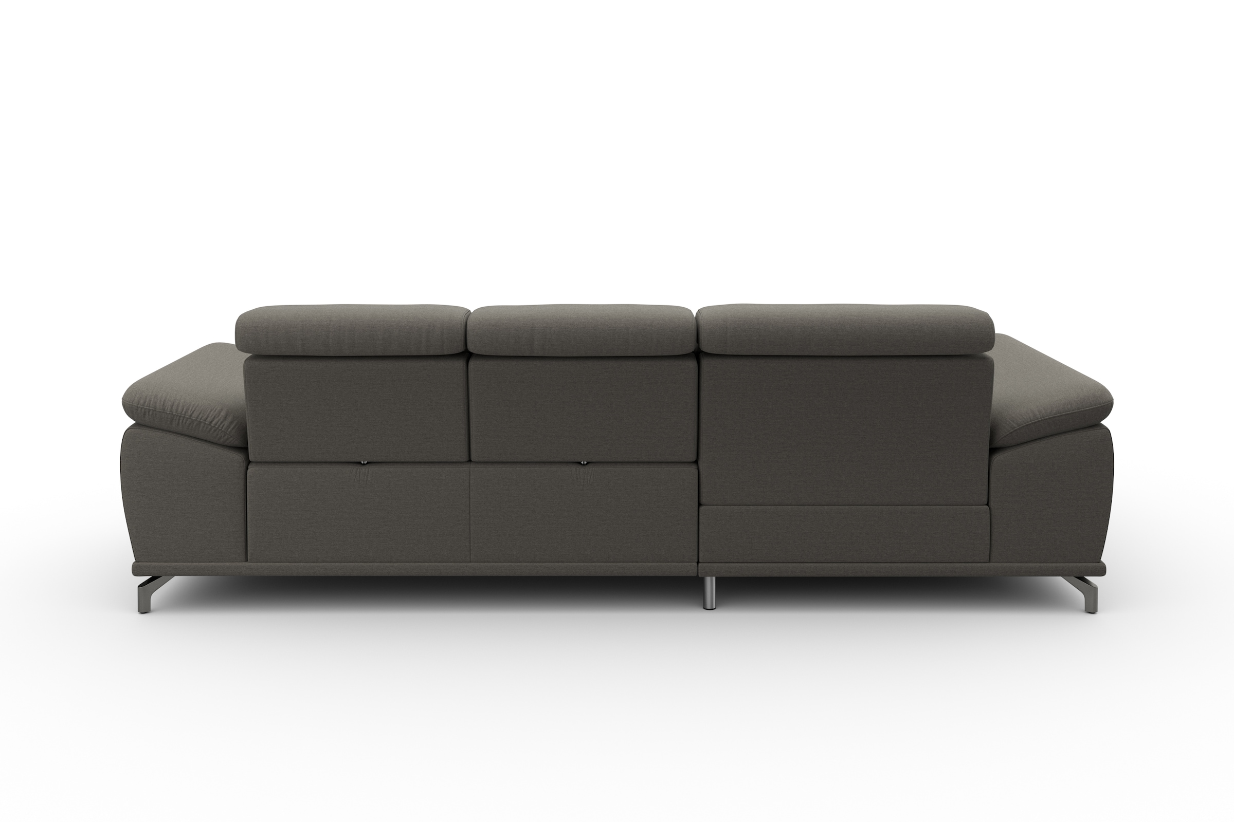 sit&more Ecksofa »Cabrio L-Form, mit Sitztiefenverstellung, Arm- und Kopfteilverstellung«, 2 Nierenkissen, Federkern, optional Bettfunktion und Stauraum