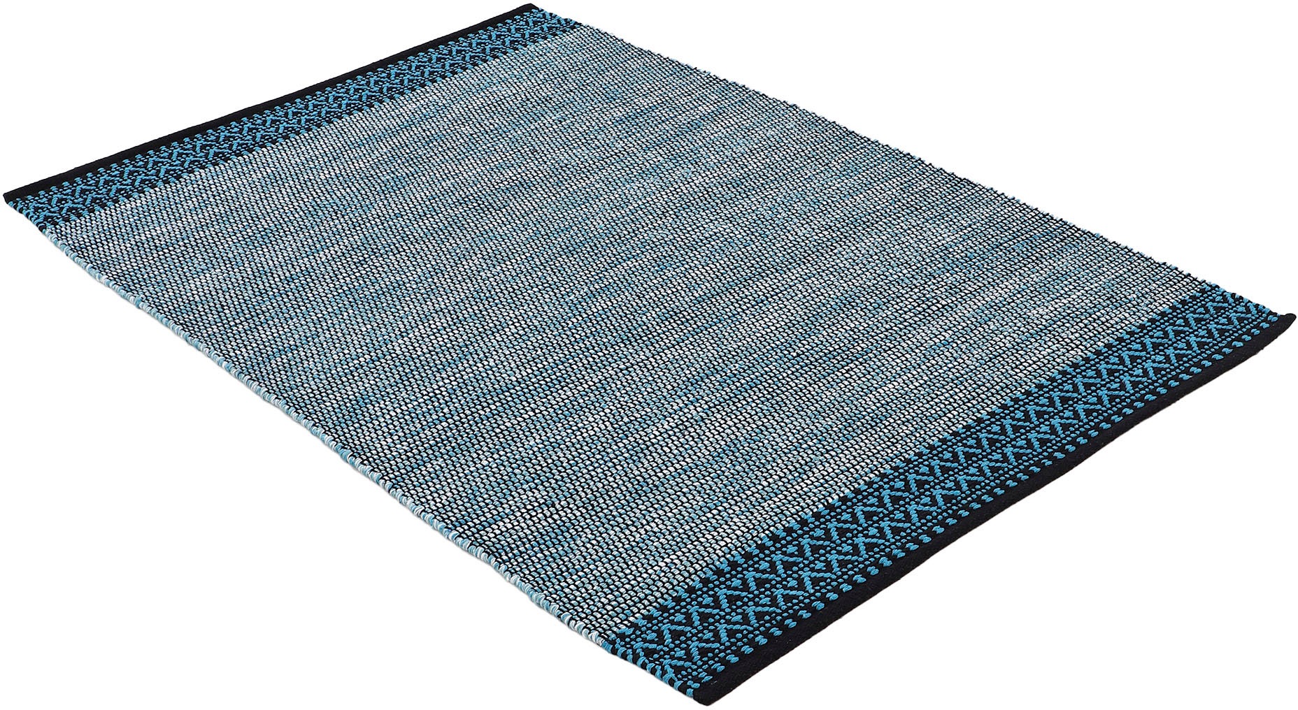 carpetfine Teppich »Kelim Mia,  auch als Läufer erhältlich«, rechteckig, 6 mm Höhe, handgewebt, Baumwolle, Wendeteppich, Fleckerl, Bordüre, Wohnzimmer