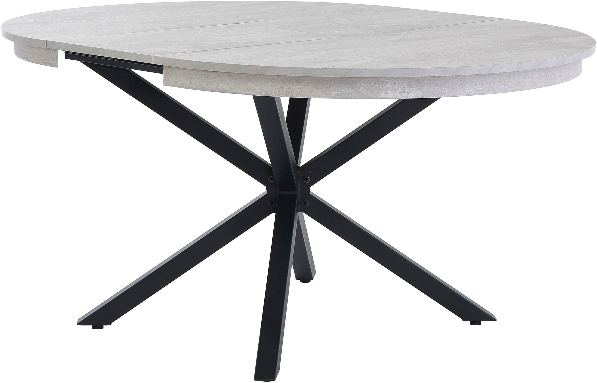 Jockenhöfer Gruppe Esstisch »Olbia«, rund, ausziehbar (120-160cm), platzsparend, Metalluntergestell