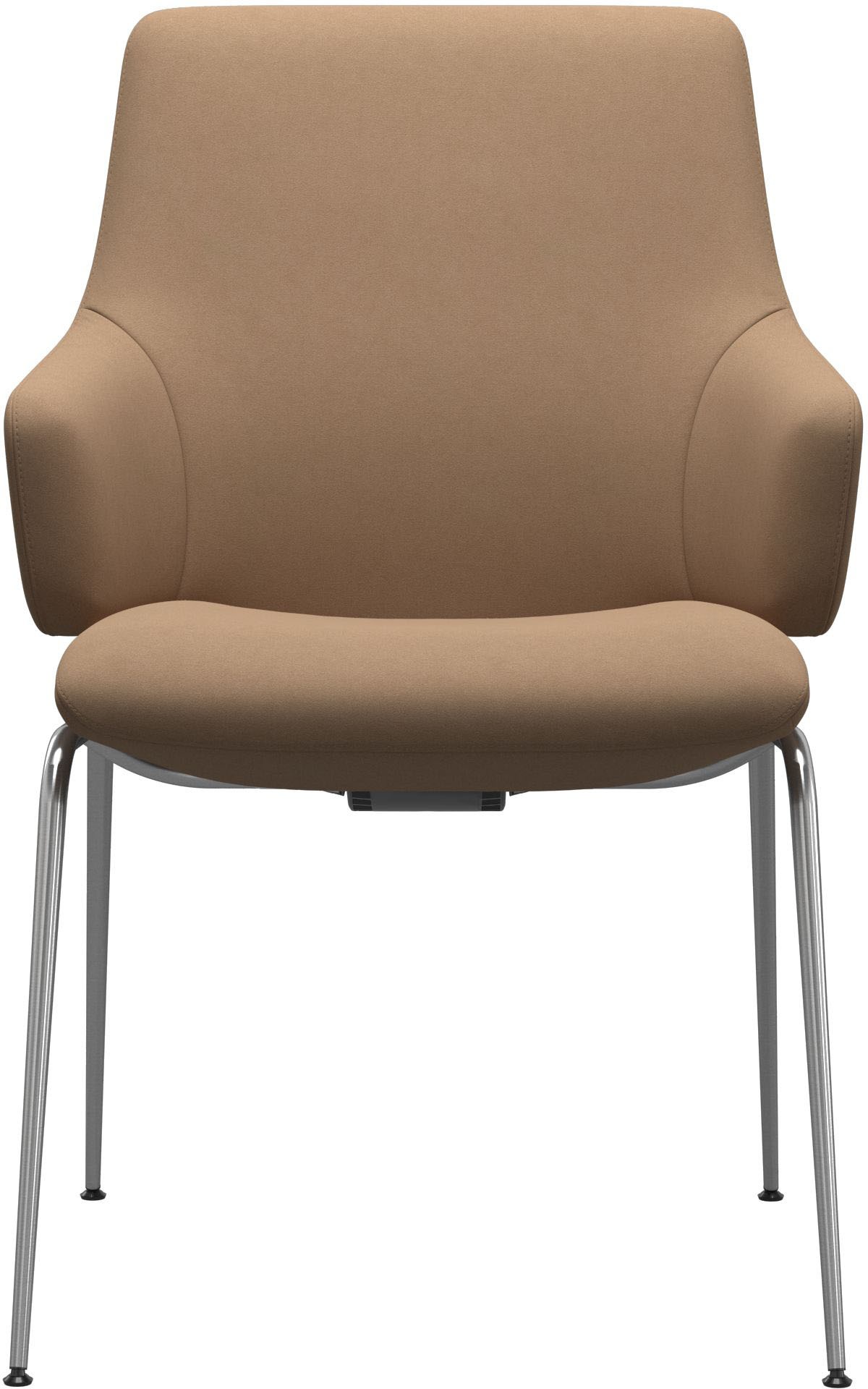 Stressless® Polsterstuhl »Laurel«, Microfaser DINAMICA, Low Back mit Armlehne, Größe L, mit Beinen aus Stahl in Chrom matt