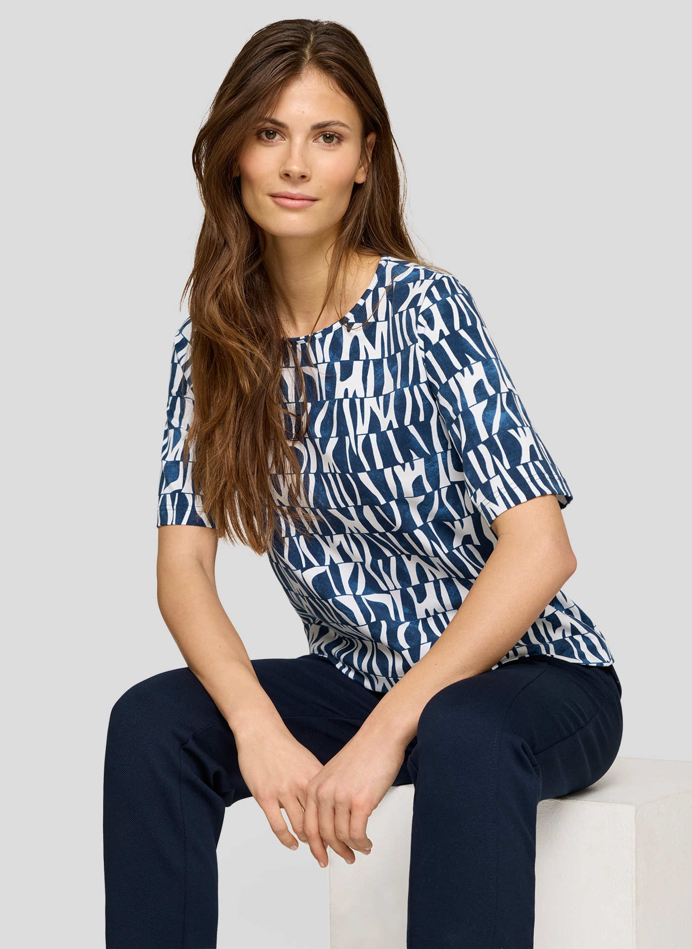 Rabe T-Shirt, mit All-Over Print