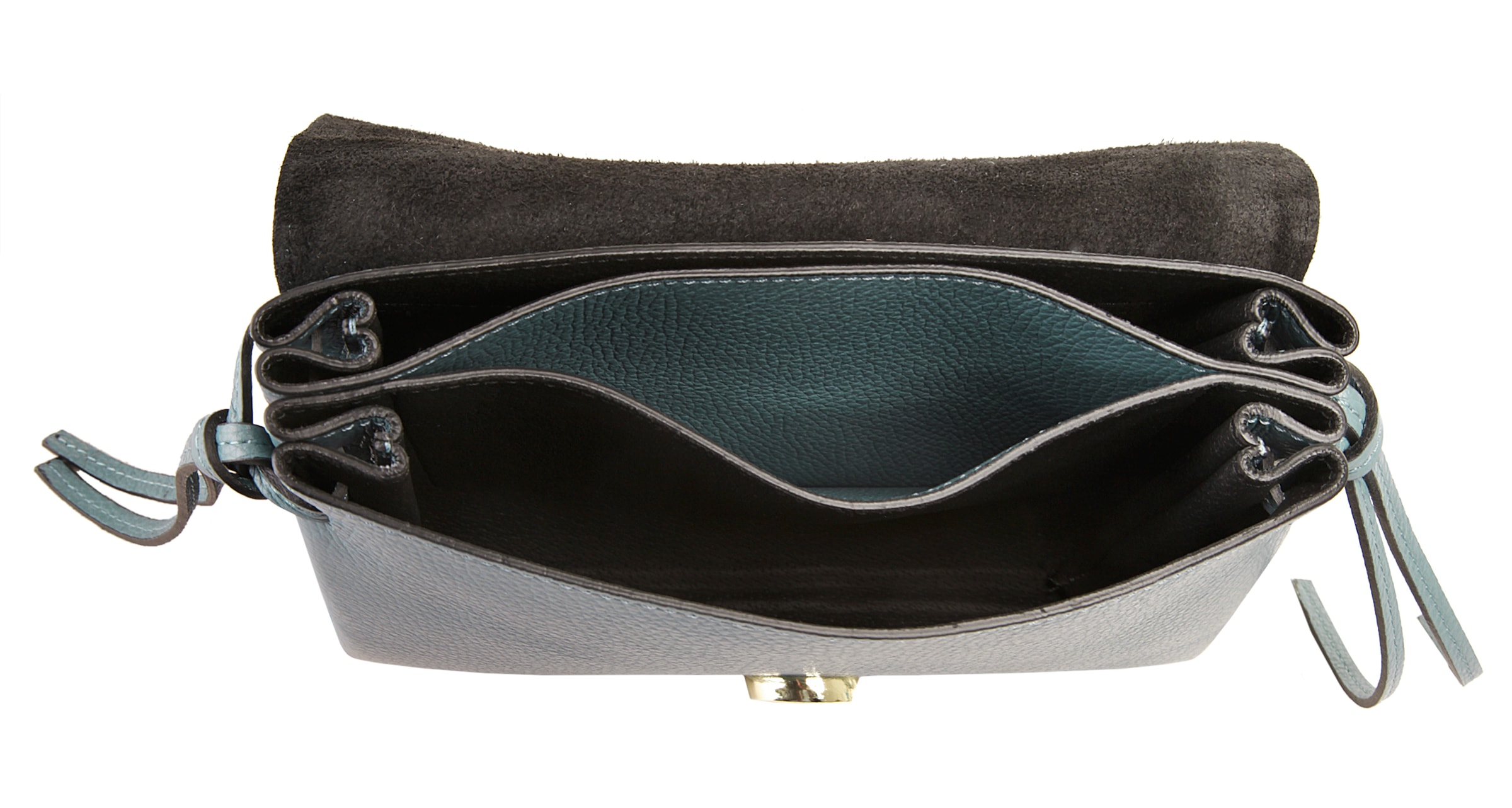 Cluty Umhängetasche, echt Leder, Made in Italy