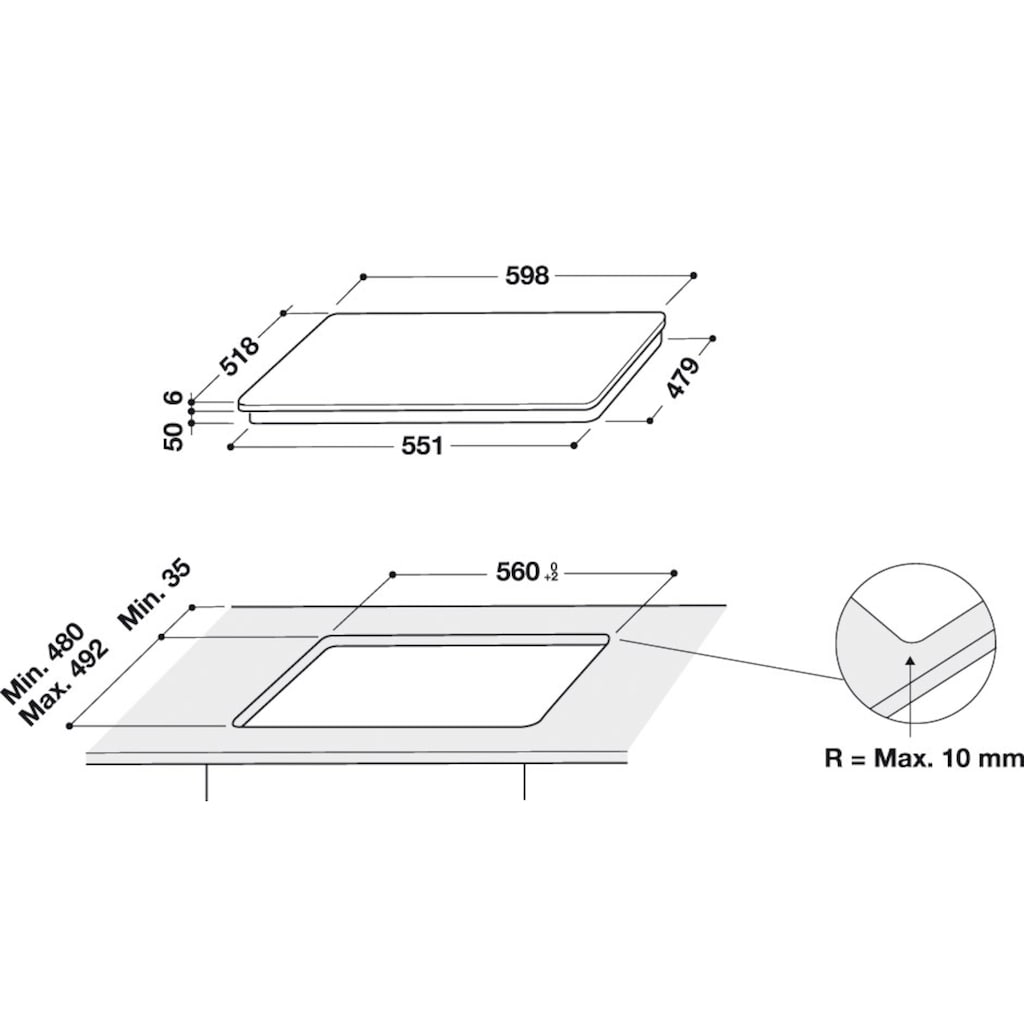 BAUKNECHT Backofen-Set »BAKO CONNECTIVITY«, BIK7 CHC8TS PT, mit 3-fach-Teleskopauszug, (Set)