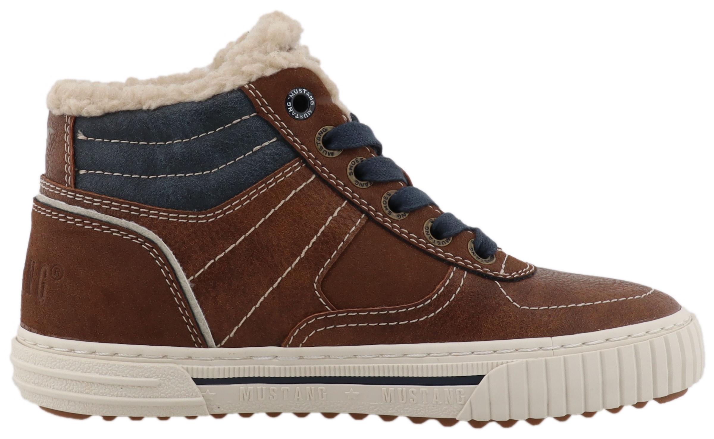 Mustang Shoes Sneaker »Ezio«  High Top Sneaker, Schnürboots mit Reißverschluss
