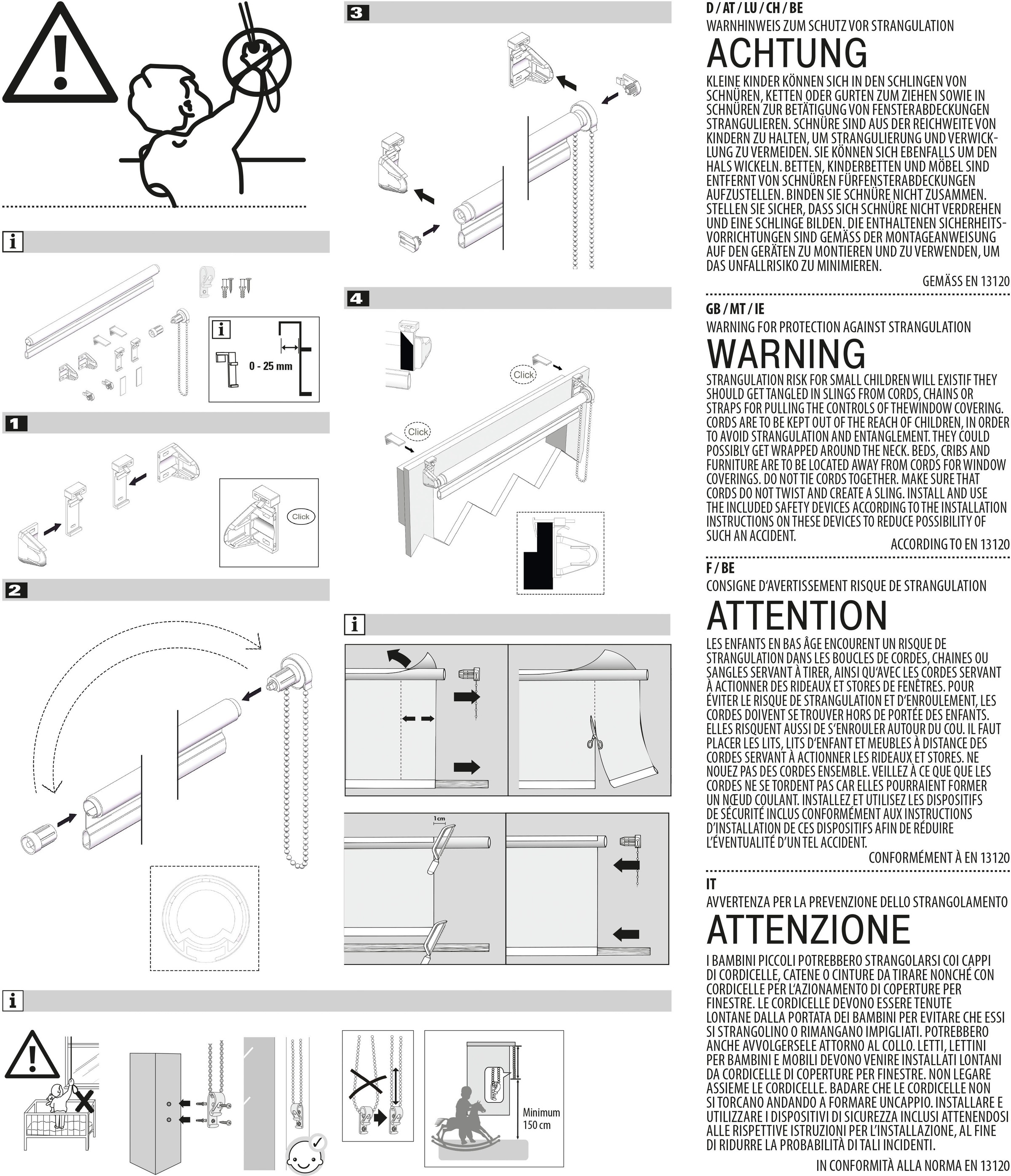 OTTO home Seitenzugrollo »Uni Klemmrollo« Lichtschutz Sichtschutz mit Bohren/ohne Bohren freihängend Schraubmontage möglich