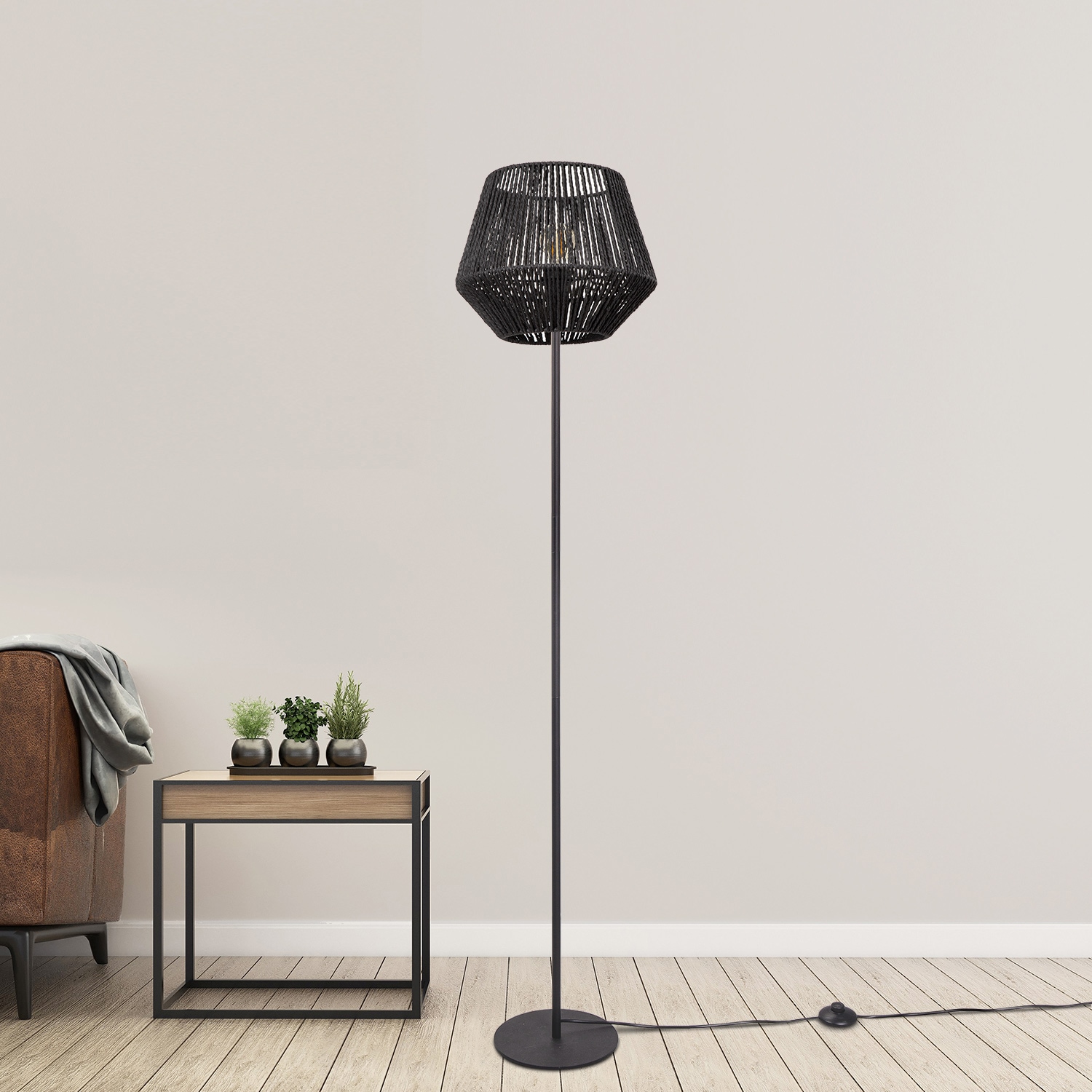 Paco Home Stehlampe LED XXL Korb »Pinto«, Optik Modern online flammig-flammig, kaufen Boho | 1 Wohnzimmer Jahren Garantie Schlafzimmer 3 E27 mit