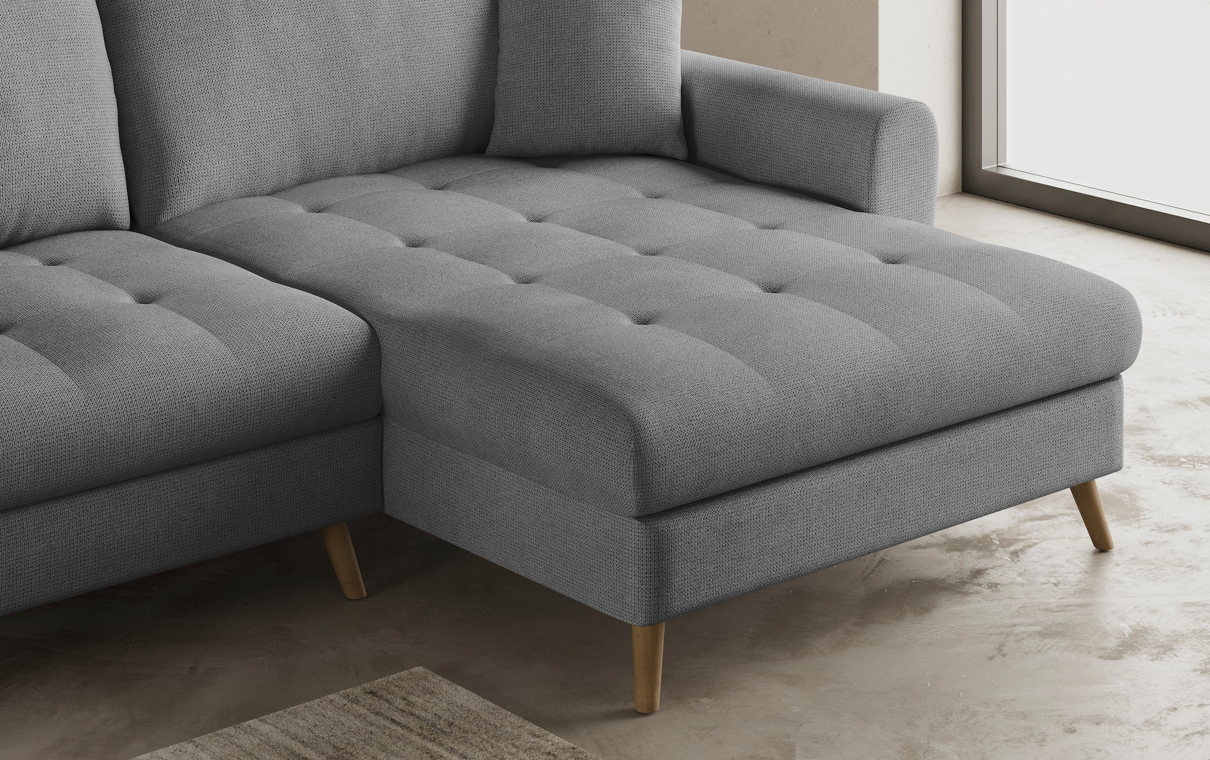 Mr. Couch Ecksofa »Blackburn II L-Form«, Wahlweise mit Kaltschaumpolsterung bis 140 kg belastbar