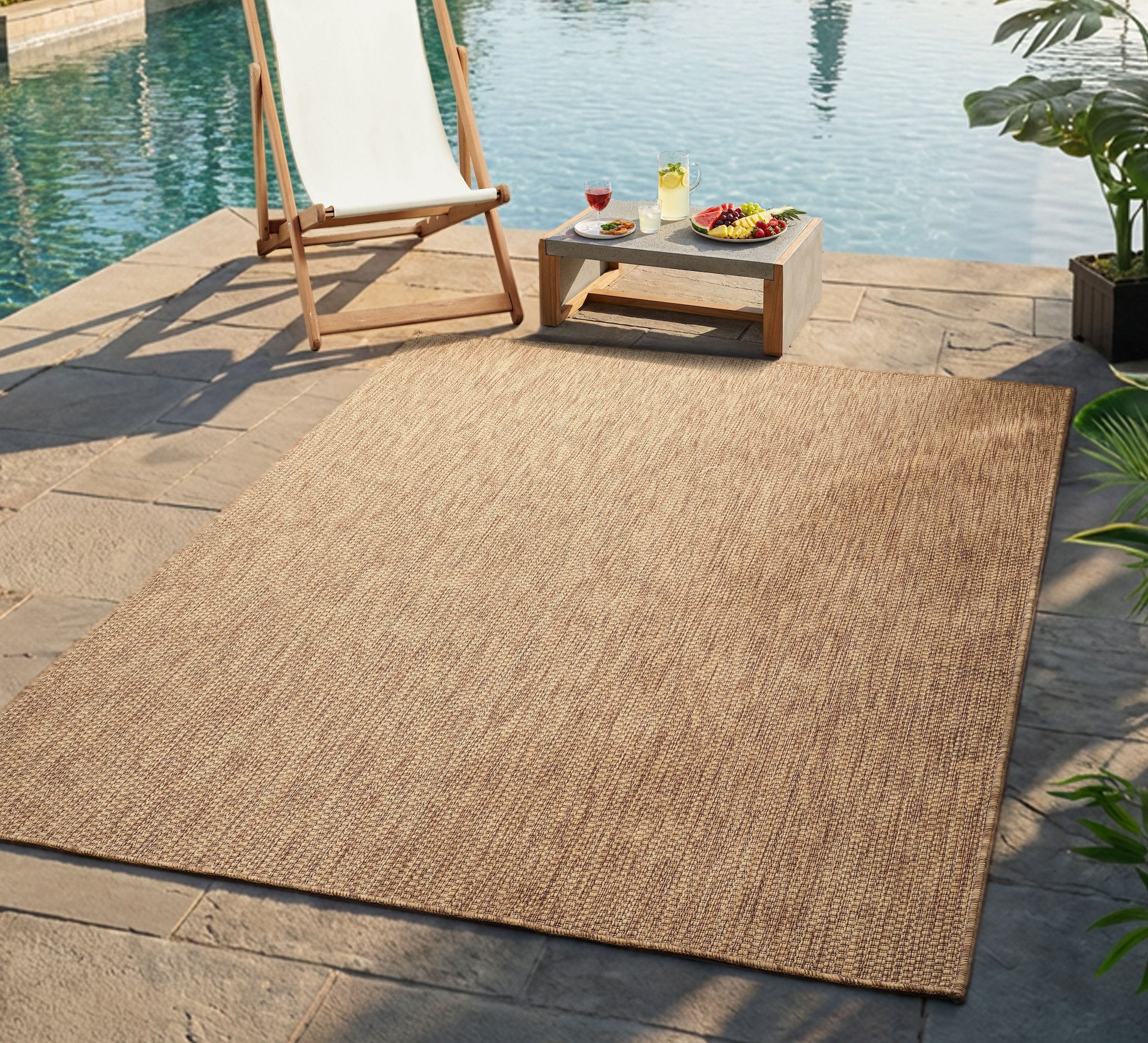 Bruno Banani Teppich »Venezia, auch als Läufer« rechteckig 4 mm Höhe In- und Outdoor geeignet, Sisal-Optik, Wetterfest & UV-beständig