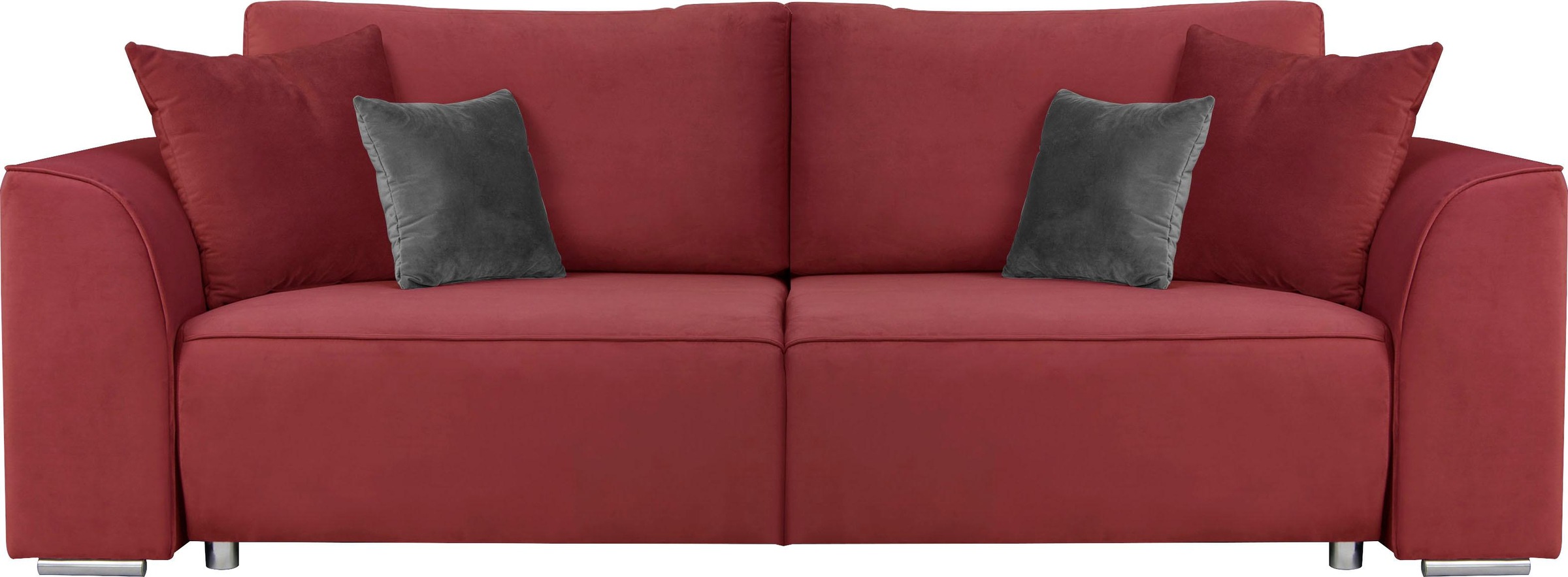 INOSIGN 3-Sitzer Beatrice Schlafsofa, wahlweise auch mit Bettfunktion und Bettkasten, incl. 2 Zierkissen