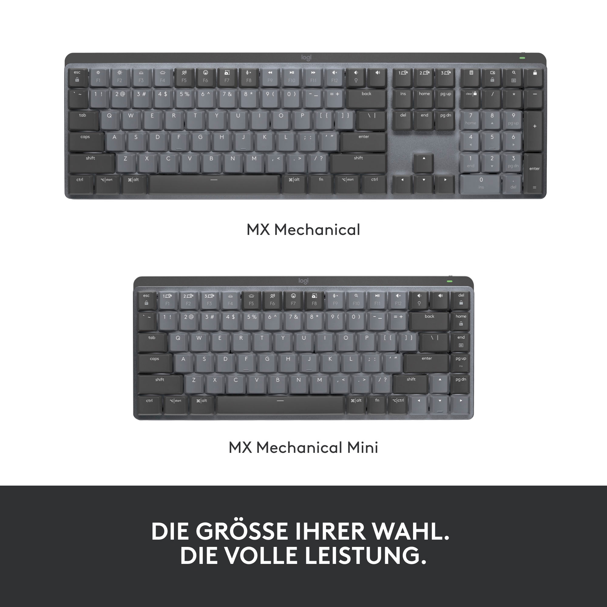 Logitech Tastatur »MX Mechanical TACTILE«, (Ziffernblock-Fn-Tasten-USB-Anschluss)