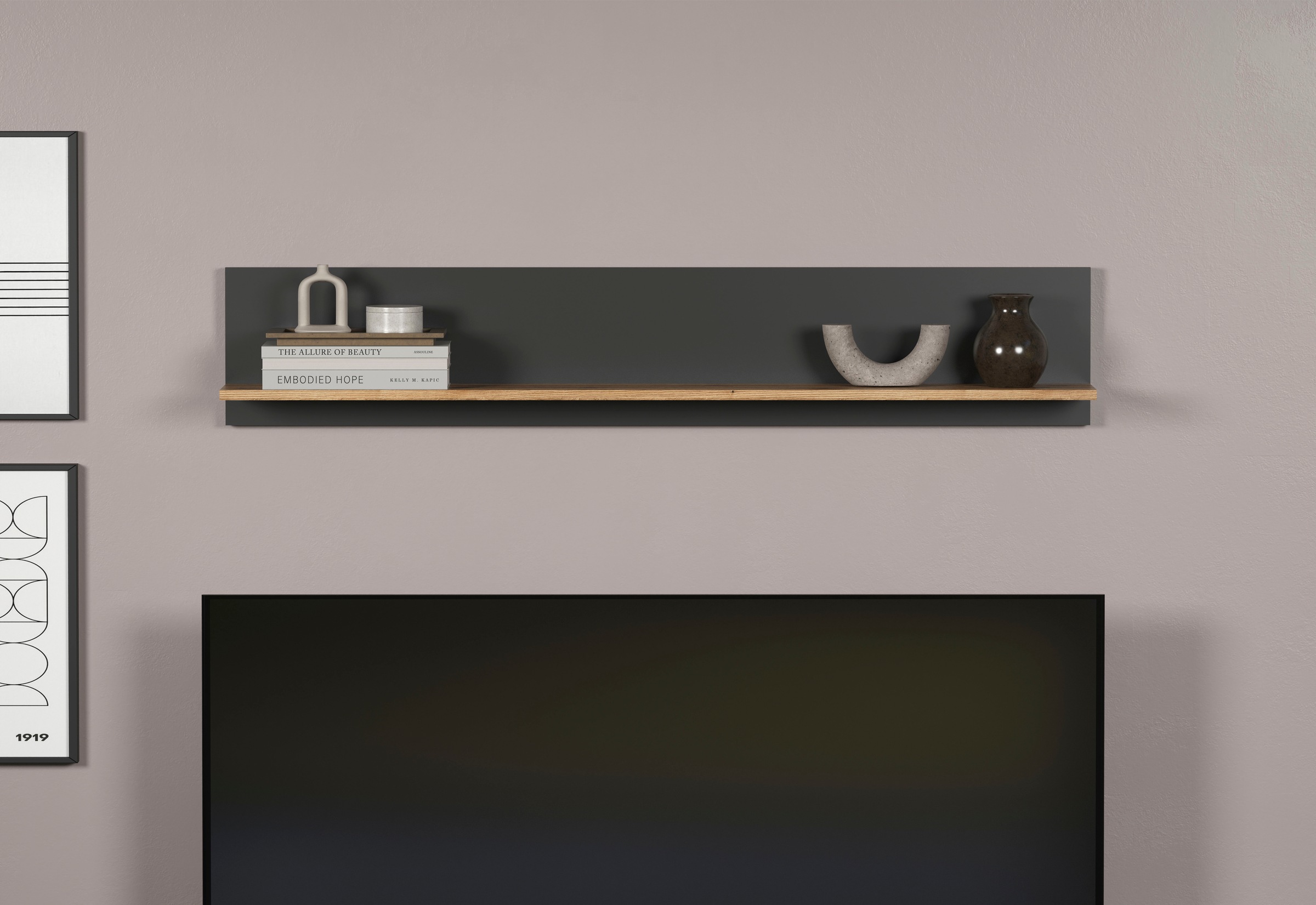 Home affaire Wandboard »Estepona« 1 Stk. tlg. Wandboard mit Ablage - (B/T/H) 150/18/25 cm