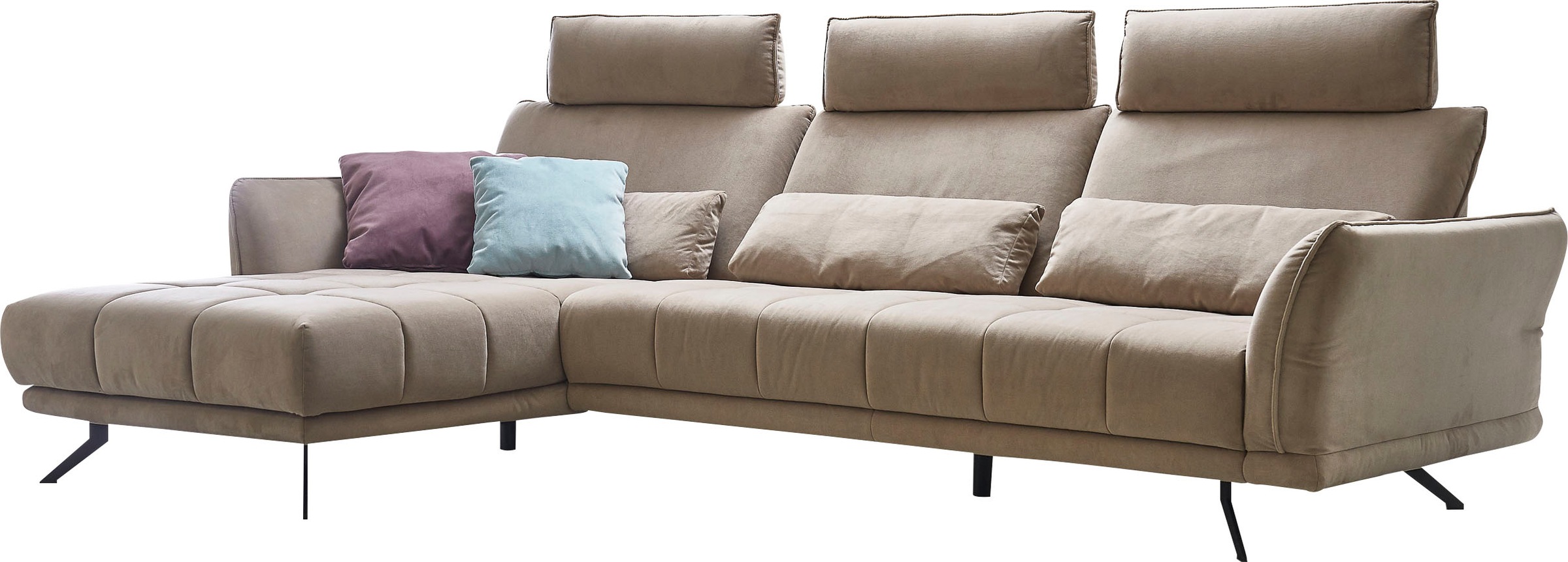 Die PlanBar Ecksofa »MP-IN20041 L-Form«, optional Sitztiefenverstellung und Kopfstützen