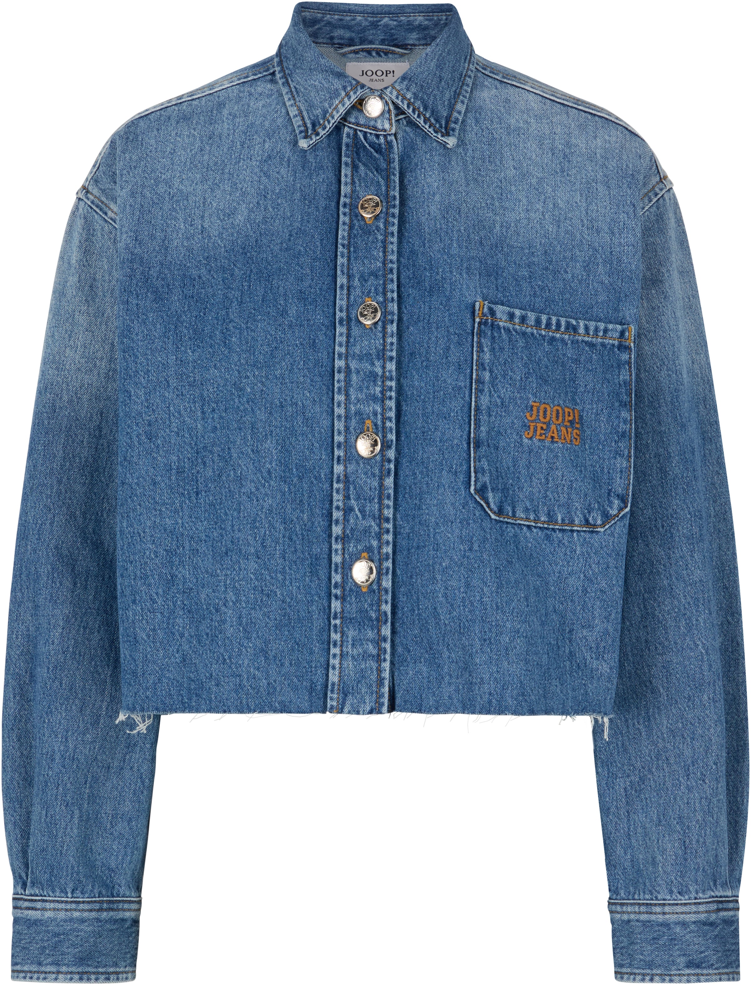 Joop Jeans Jeansbluse »Udela«, mit bestickter Ziertasche