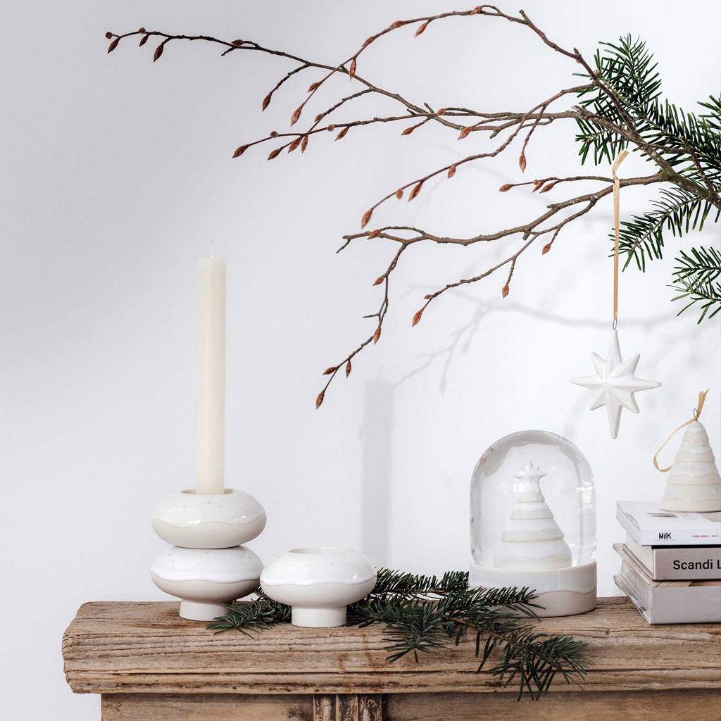 like. by Villeroy & Boch Weihnachtsfigur »Ornamente Tannenbaum Winter Glow 6er Set beige«