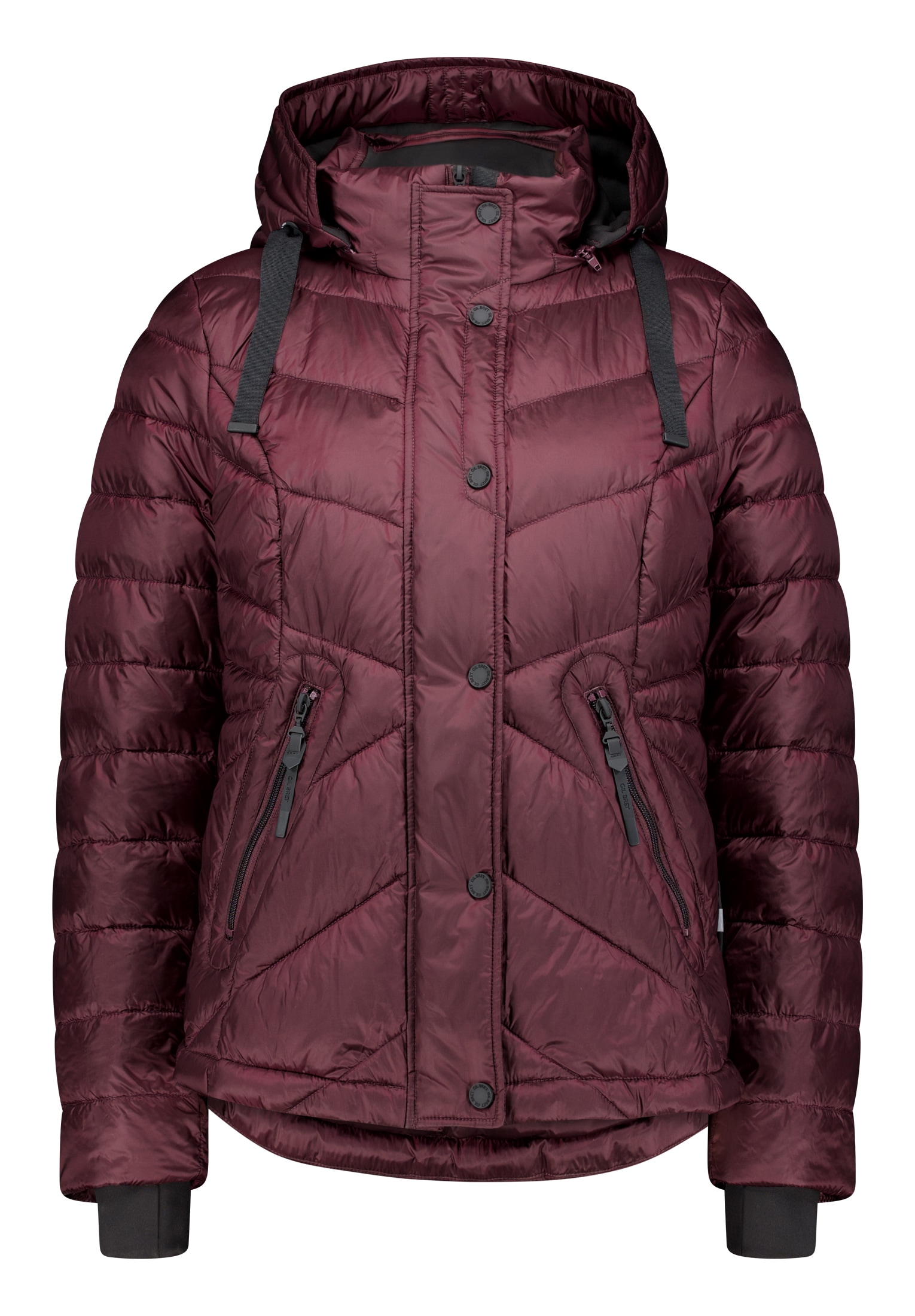 Gil Bret Steppjacke mit Kapuze mit abnehmbarer Kapuze und verdecktem Reißverschluss