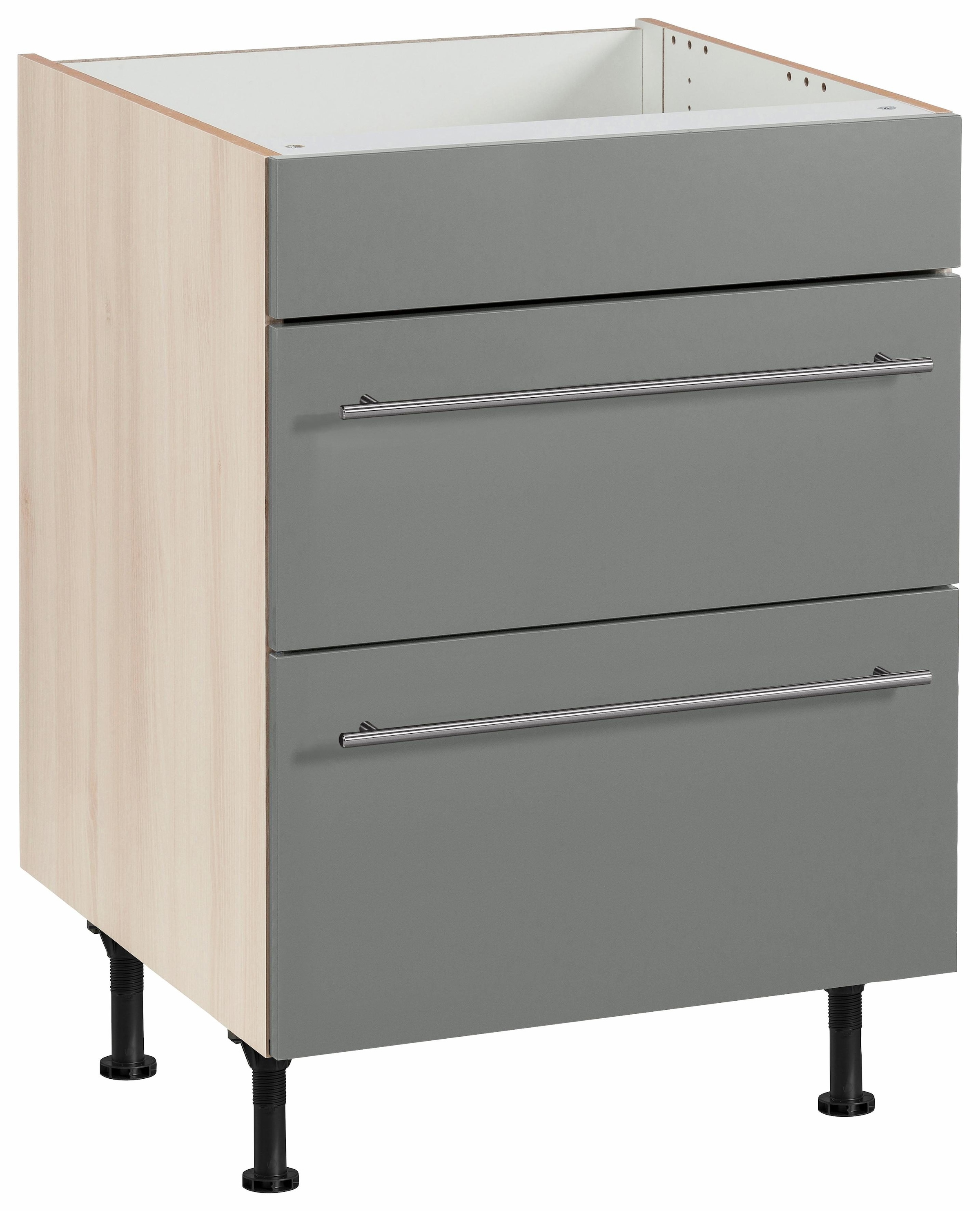 OPTIFIT Kochfeldumbauschrank "Bern" 60 cm breit, mit 2 Auszügen, mit höhenverstellbare Füße